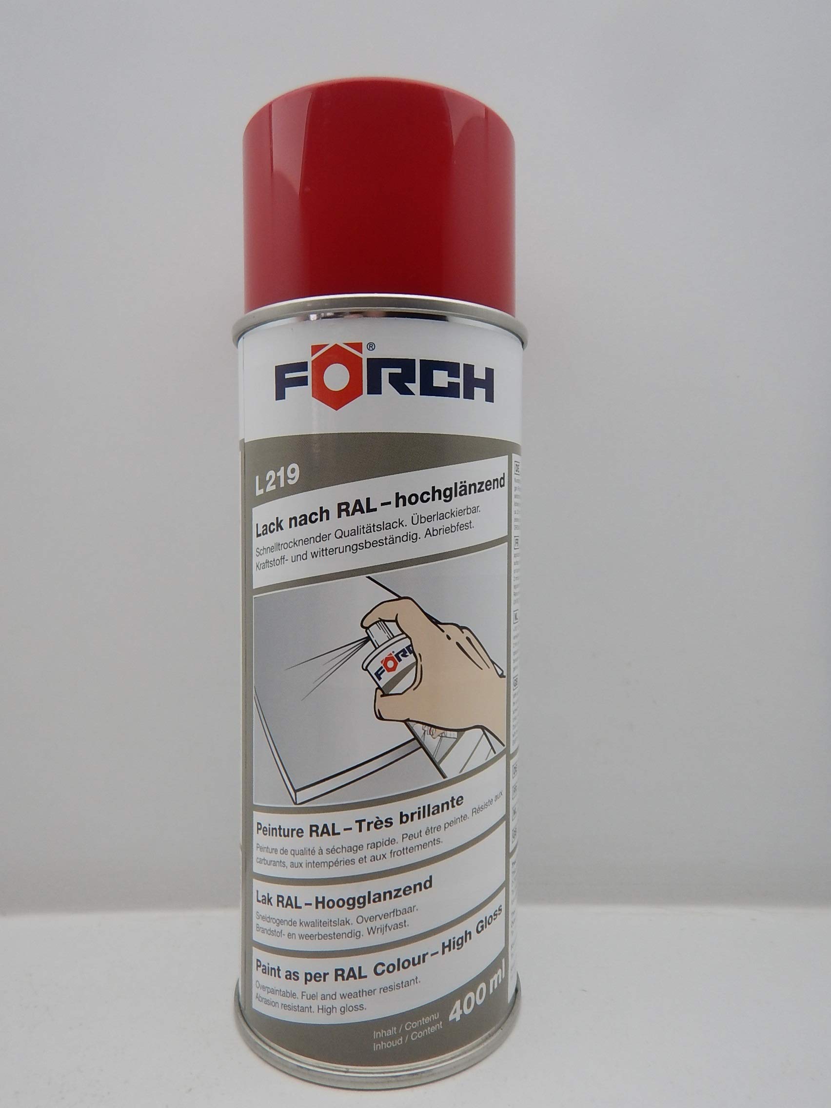 Förch Karminrot ROT RAL 3002 Lack LACKSPRAY Spray SPRAYDOSE 400ML (1) von Förch