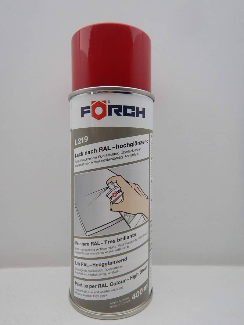 FORCH Karminrot ROT RAL 3002 Lack LACKSPRAY Spray SPRAYDOSE 400ML (1) von FORCH