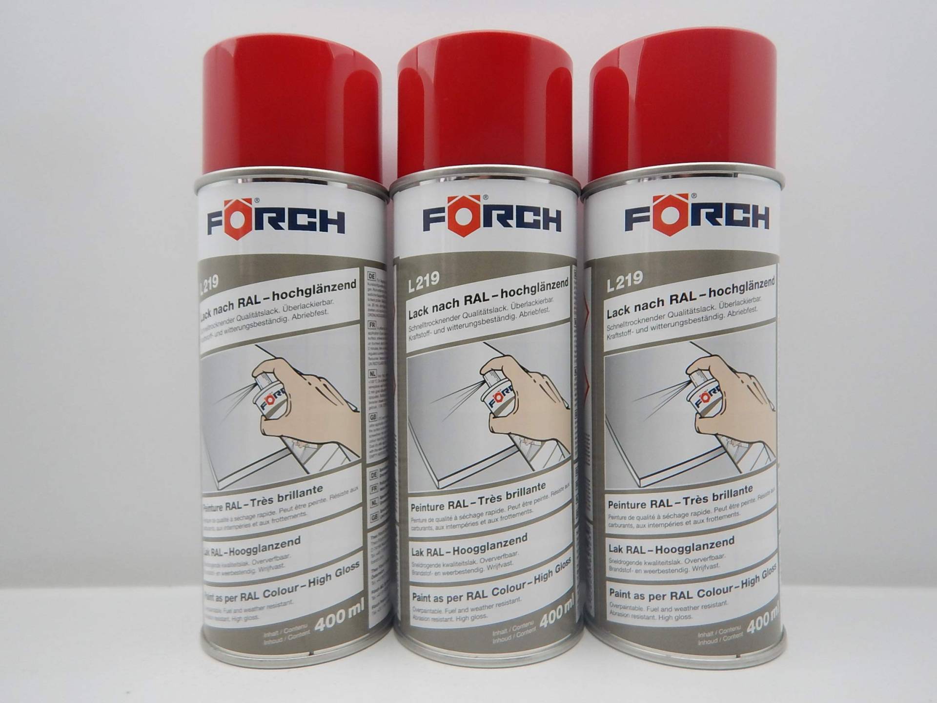 Förch Karminrot ROT RAL 3002 Lack LACKSPRAY Spray SPRAYDOSE 400ML (3) von Förch