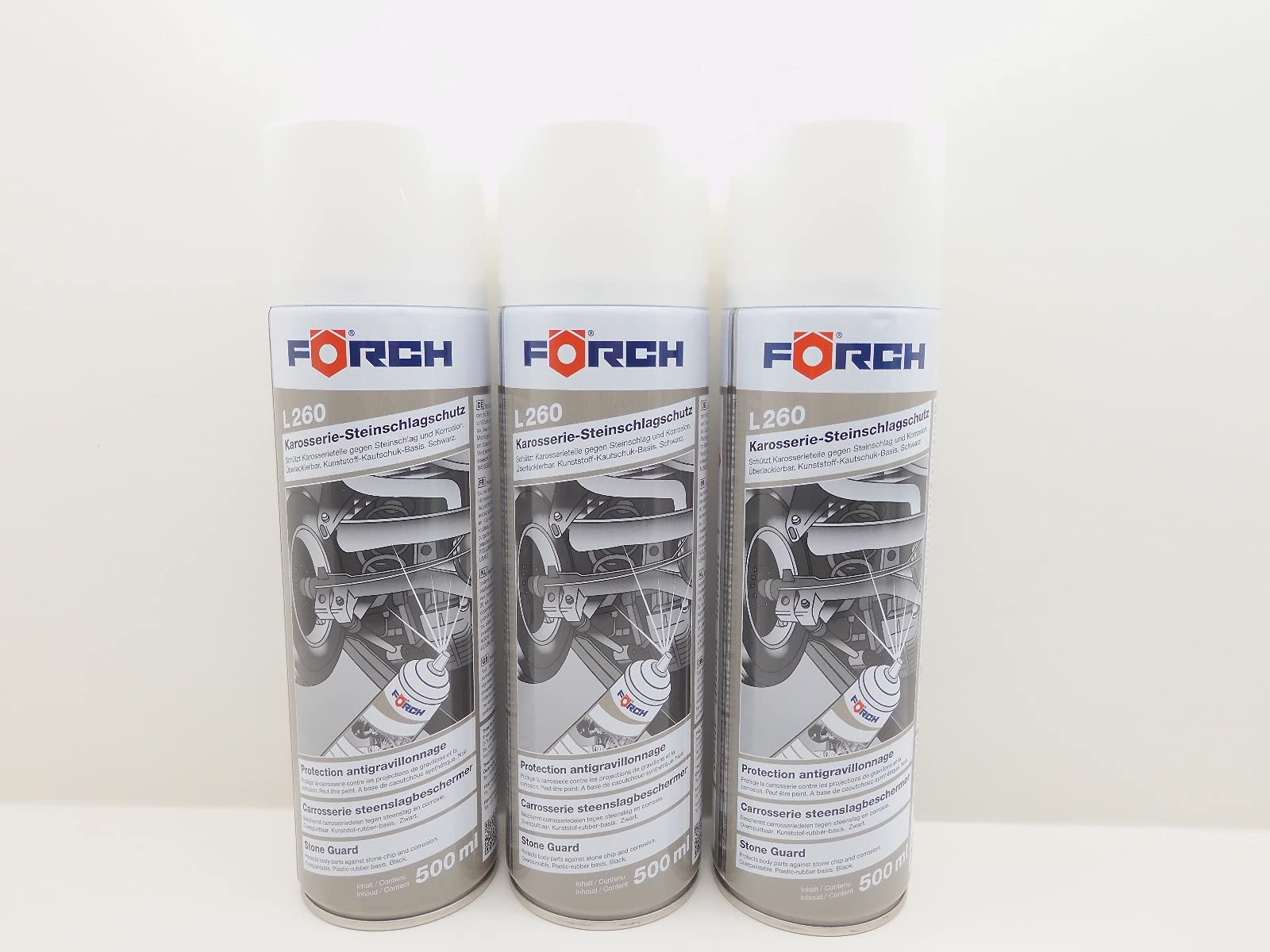 FORCH Karosserie STEINSCHLAG UBS STEINSCHLAGSCHUTZ L260 UNTERBODENSCHUTZ SCHWARZ 500ml (3) von FORCH