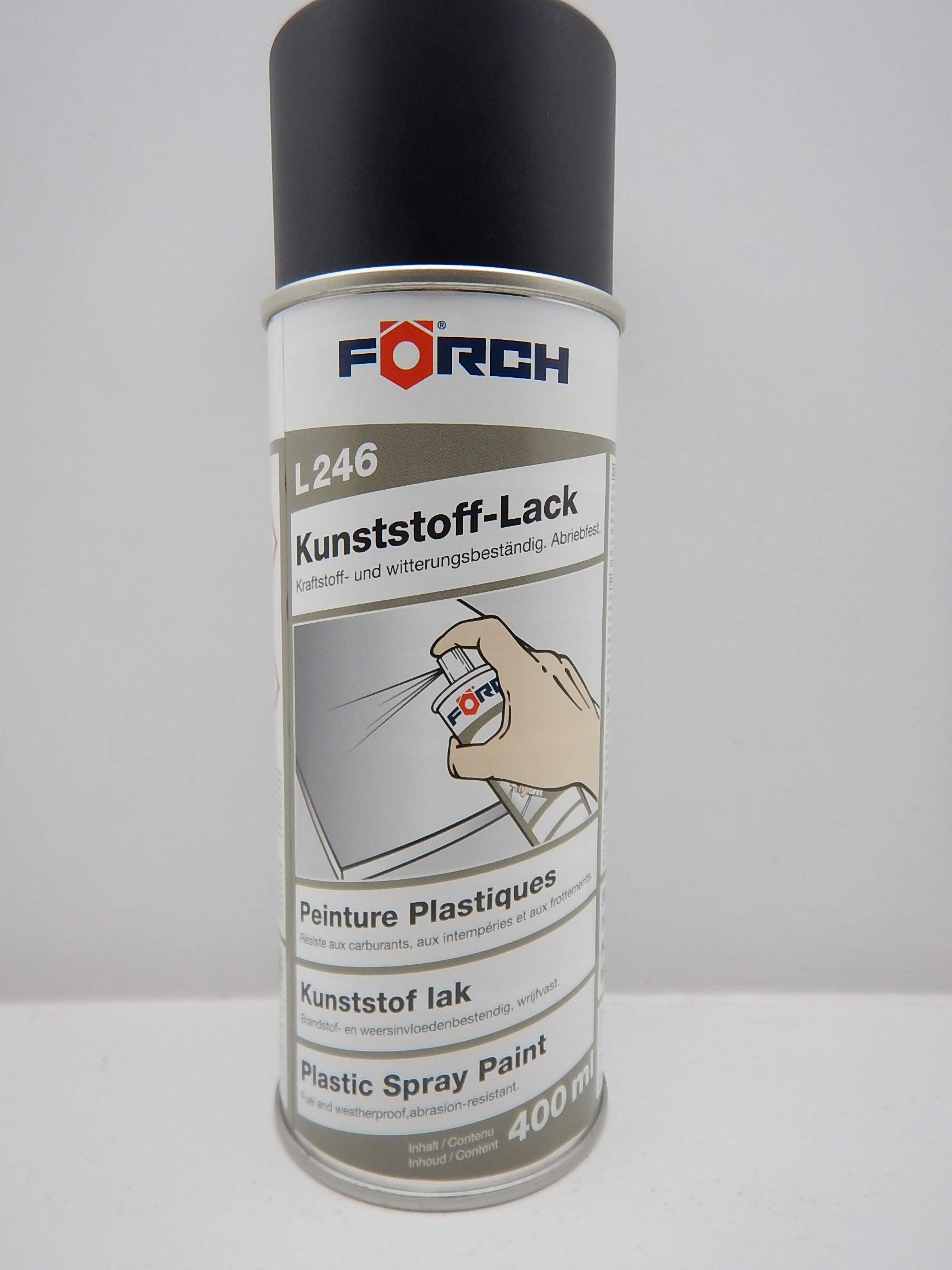 Förch Kunststoff Lack L246 Spray SPRAYDOSE KUNSTSTOFFLACK SCHWARZ 400ml (1) von Förch