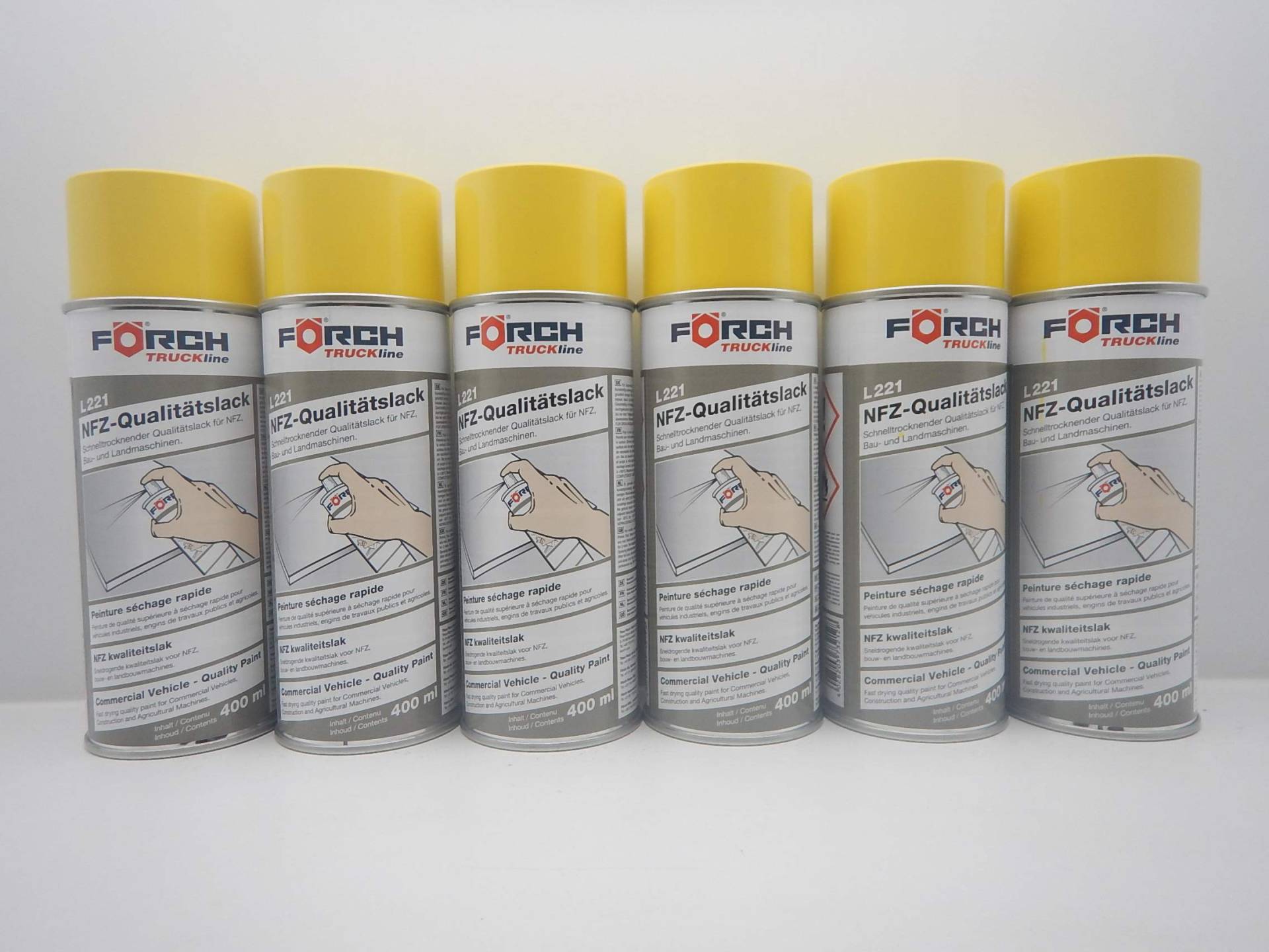 FORCH LANDMASCHINE GELB Traktor Lack LACKSPRAY Spray SPRAYDOSE 400ML (6) von FORCH