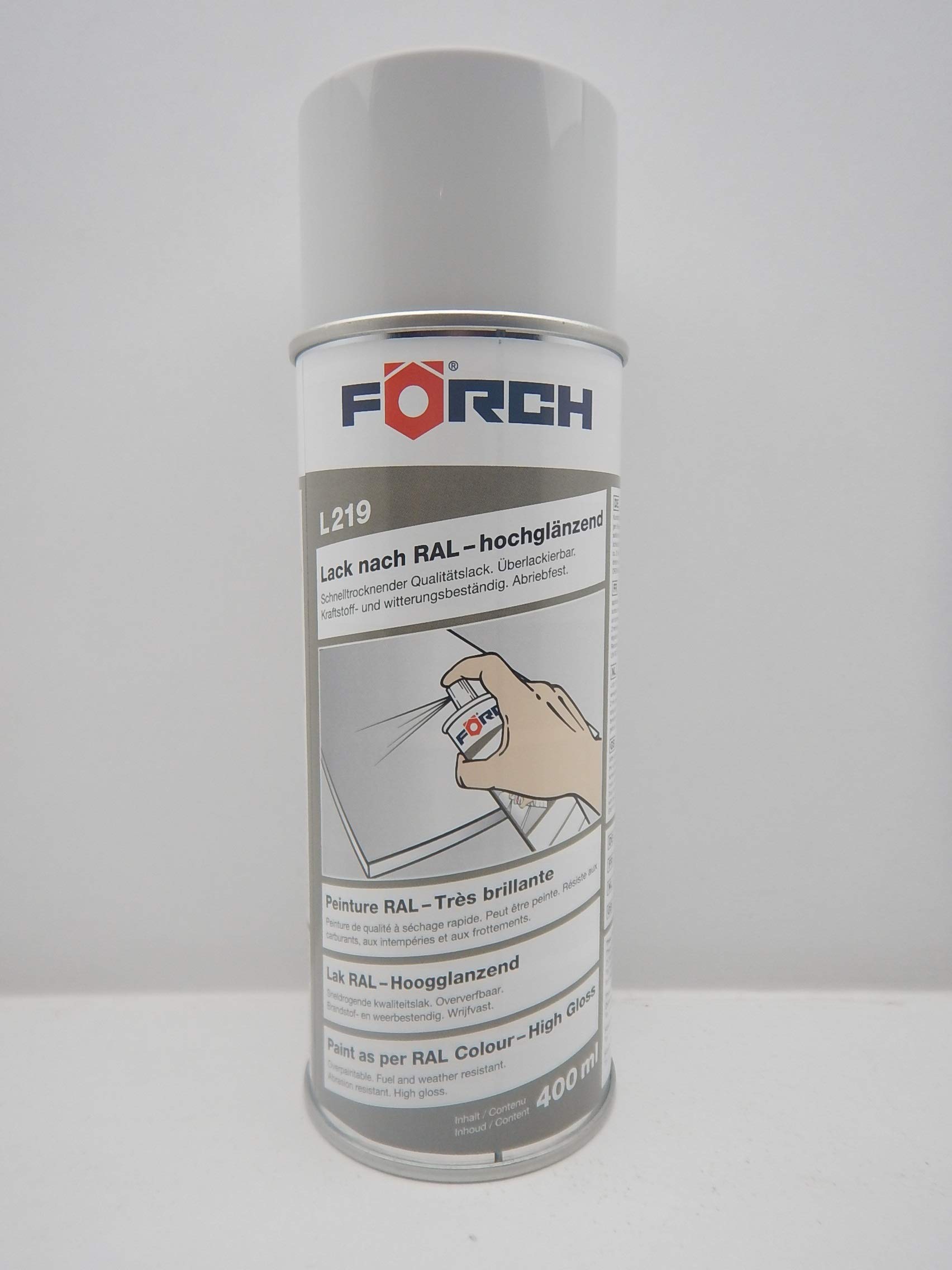 Förch LICHTGRAU GRAU RAL 7035 Lack LACKSPRAY Spray SPRAYDOSE 400ML (1) von Förch