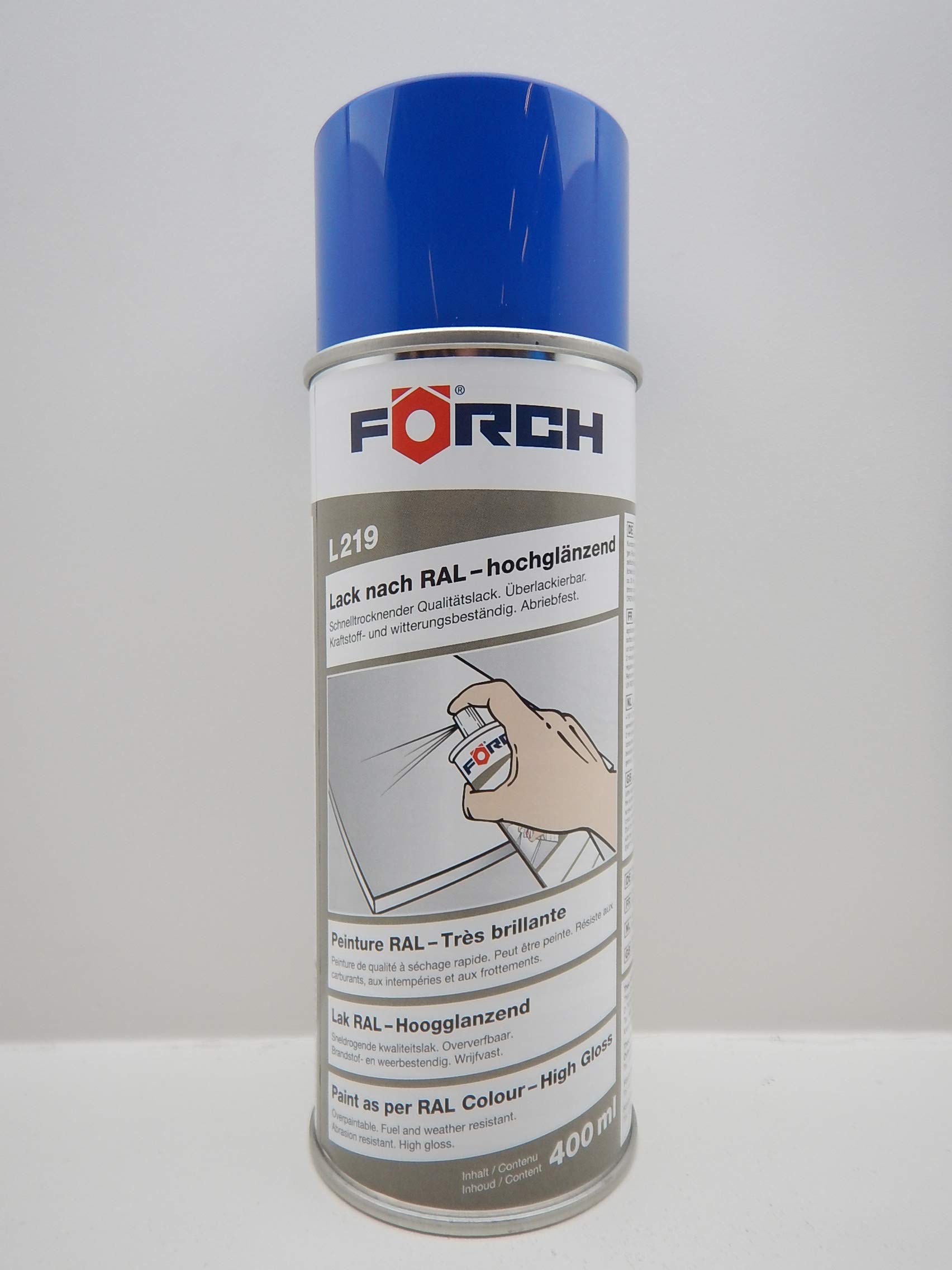 Förch Lack L219 hochglänzend RAL 5010 enzianblau 400ml Sprühdose Förch Lack L219 hochglänzend RAL 5010 enzianblau 400ml Sprühdose von Förch