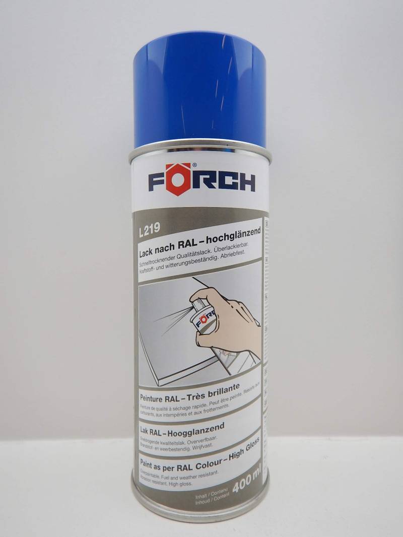 Förch Lack L219 hochglänzend RAL 5010 enzianblau 400ml Sprühdose von Förch
