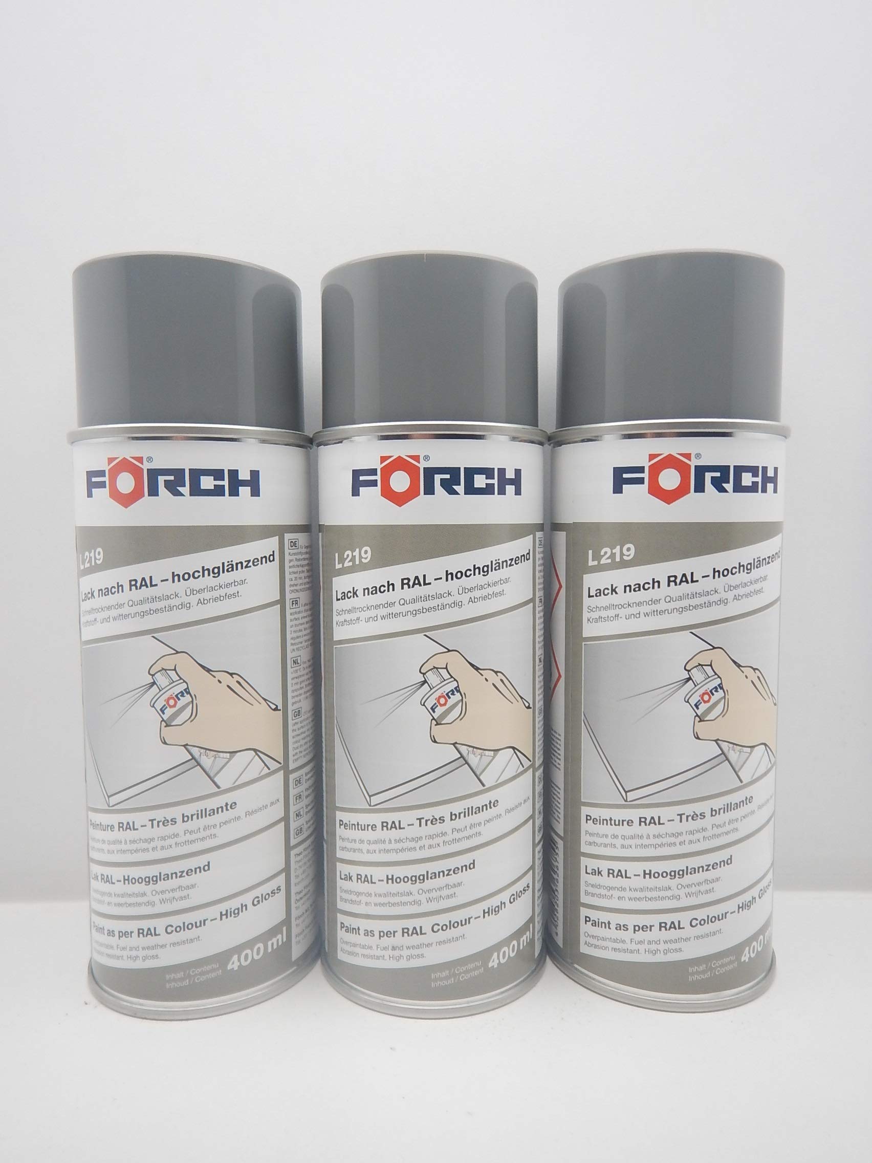 FORCH MAUSGRAU GRAU RAL 7005 Lack LACKSPRAY Spray SPRAYDOSE 400ML (3) von FORCH
