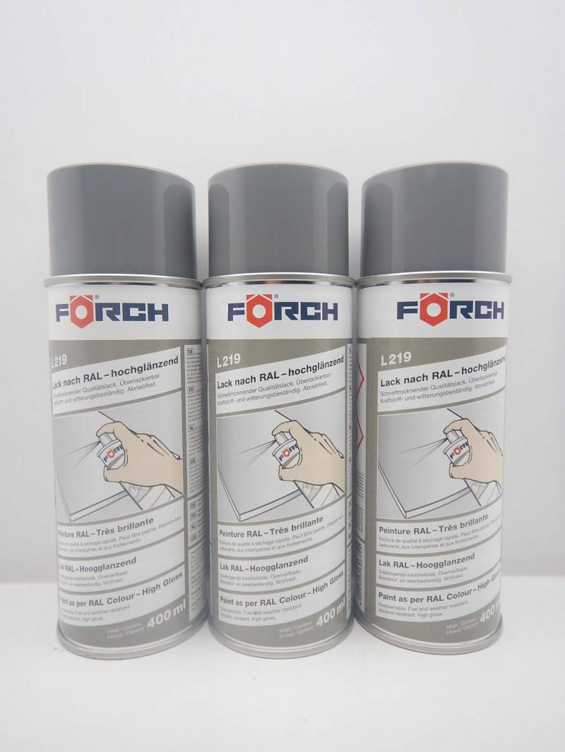 FORCH MAUSGRAU GRAU RAL 7005 Lack LACKSPRAY Spray SPRAYDOSE 400ML (3) von FORCH