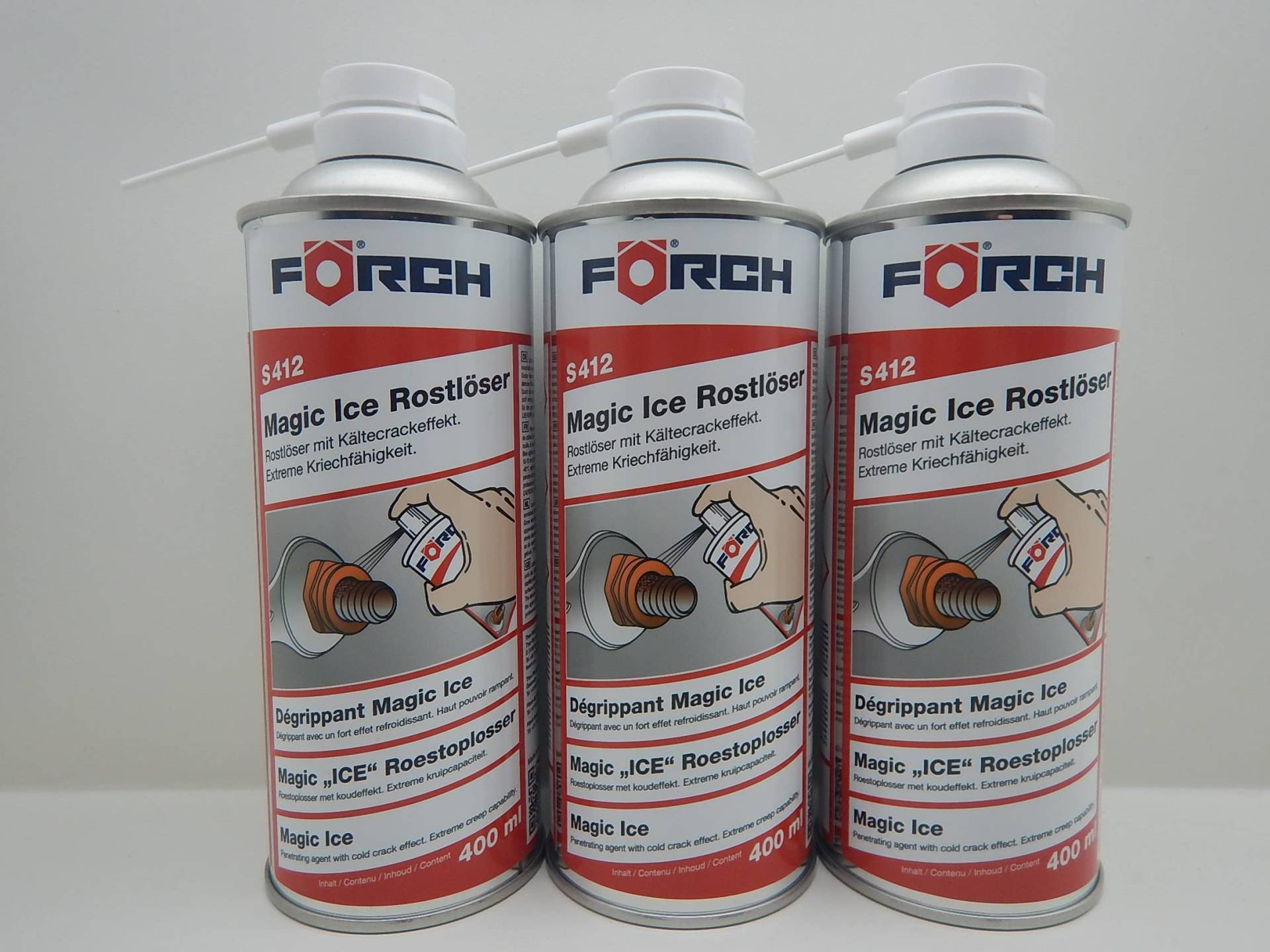 FORCH Magic Ice S412 ROSTLÖSER KÄLTECRACKEFFEKT VEREISER Spray KRIECHÖL 400ML (3) von FORCH