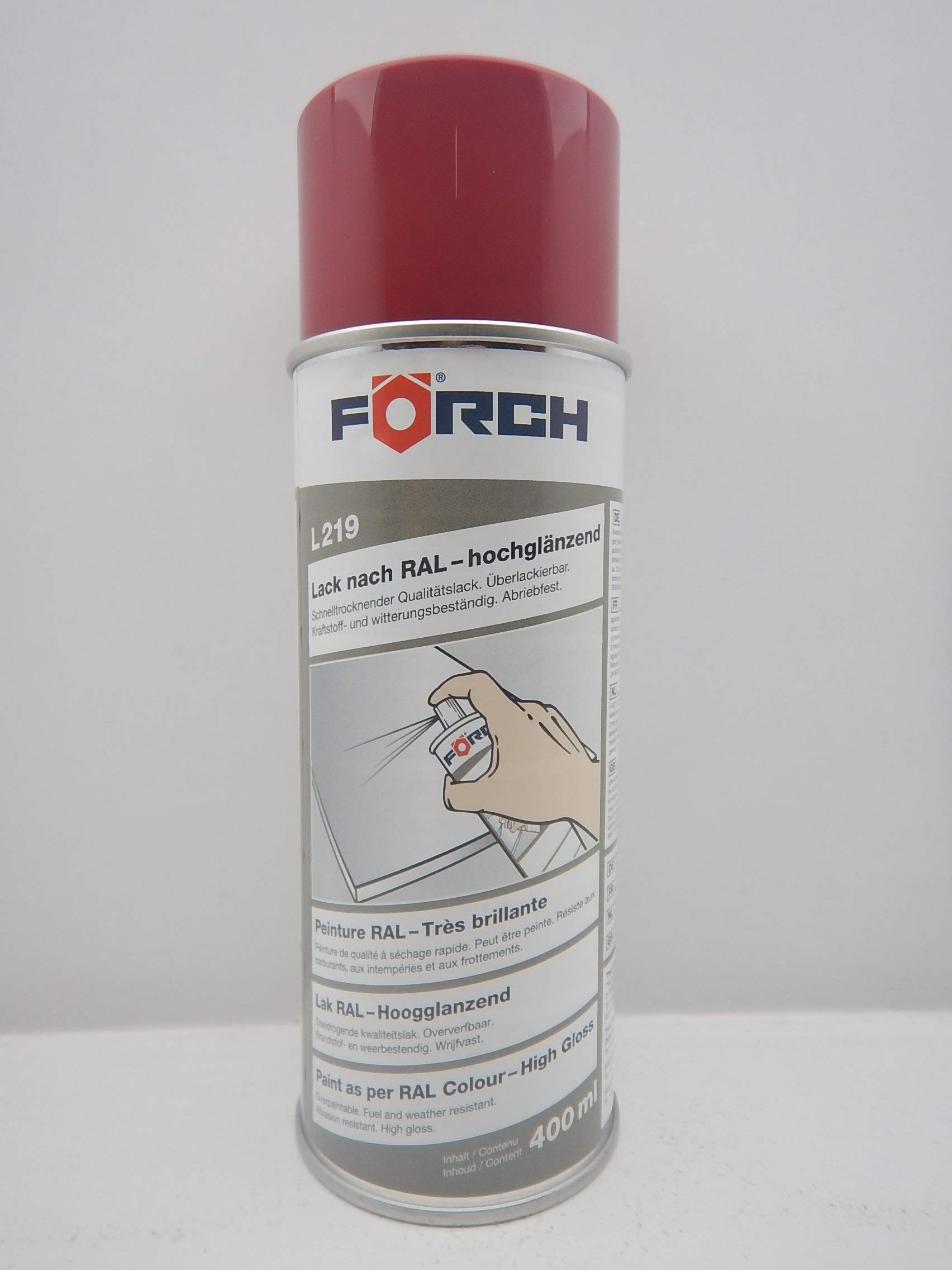 Förch RUBINROT ROT RAL 3003 Lack LACKSPRAY Spray SPRAYDOSE 400ML (1) von Förch