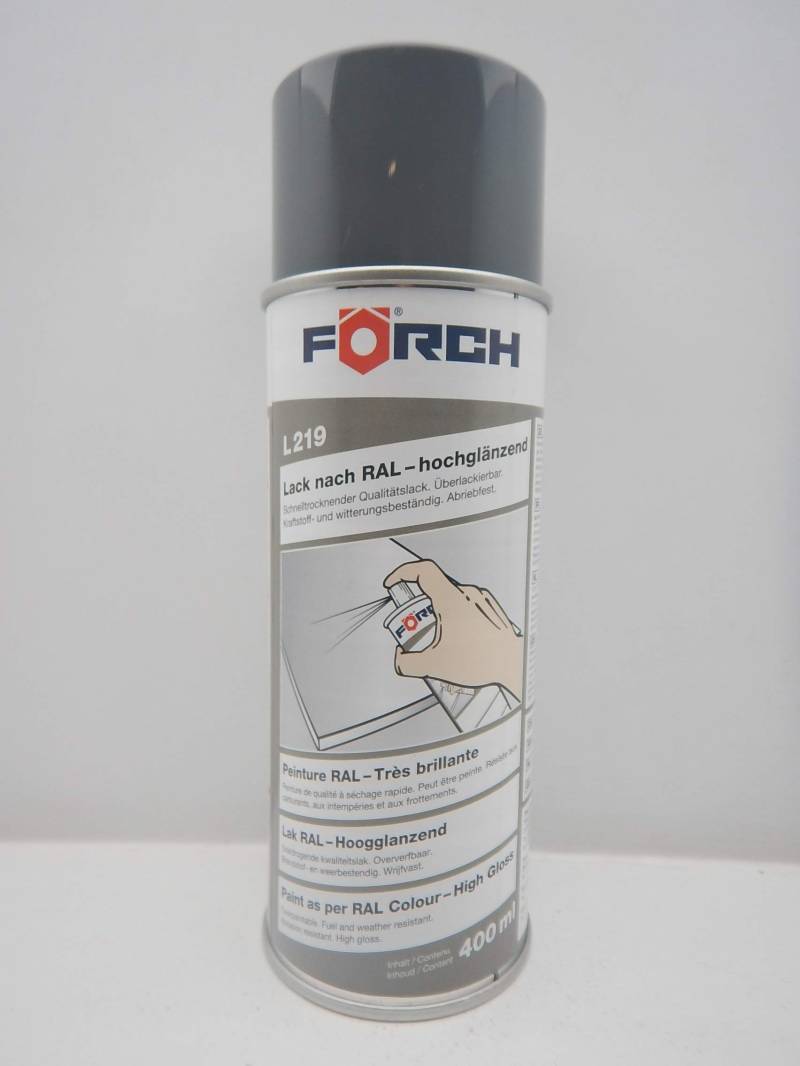 FORCH VERKEHRSGRAU B GRAU Silber RAL 7043 Lack LACKSPRAY Spray SPRAYDOSE 400ML (1) von FORCH