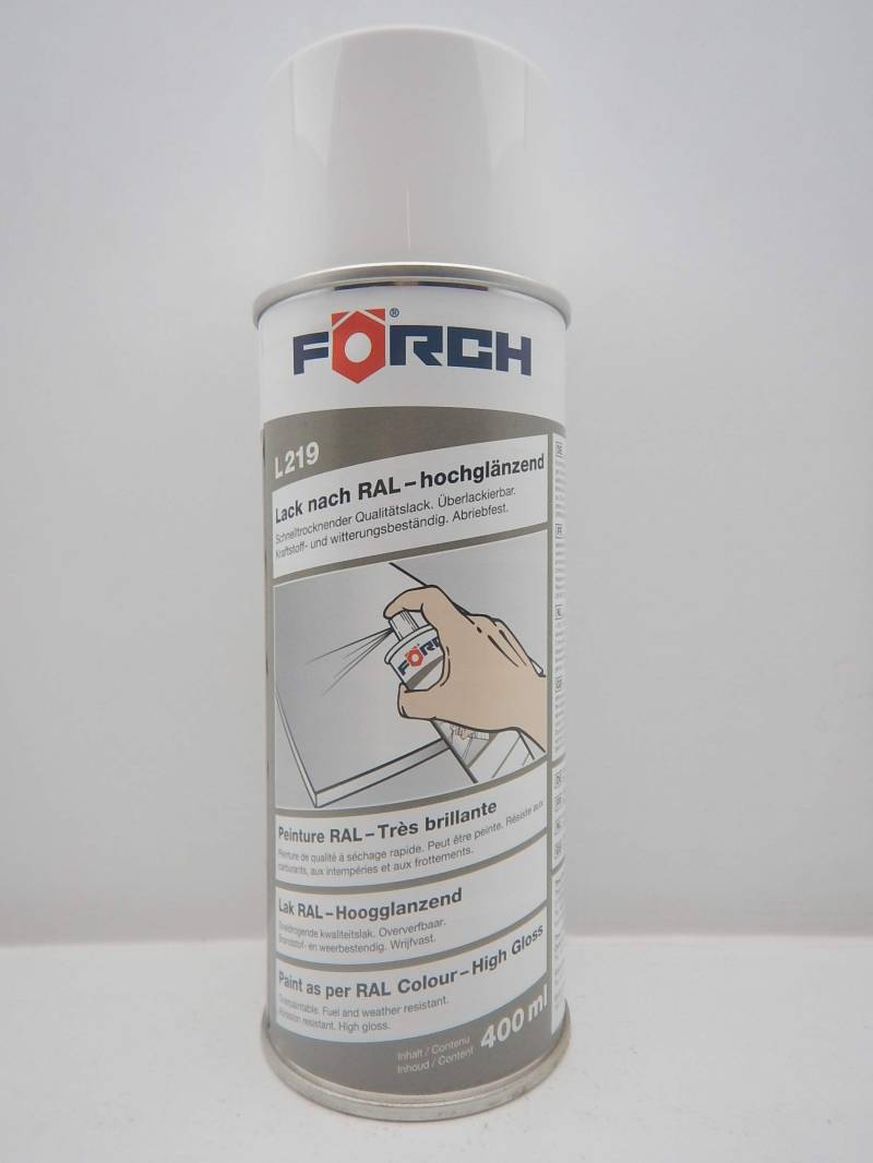 FORCH VERKEHRSWEISS Weiss RAL 9016 Lack LACKSPRAY Spray SPRAYDOSE 400ML (1) von FORCH