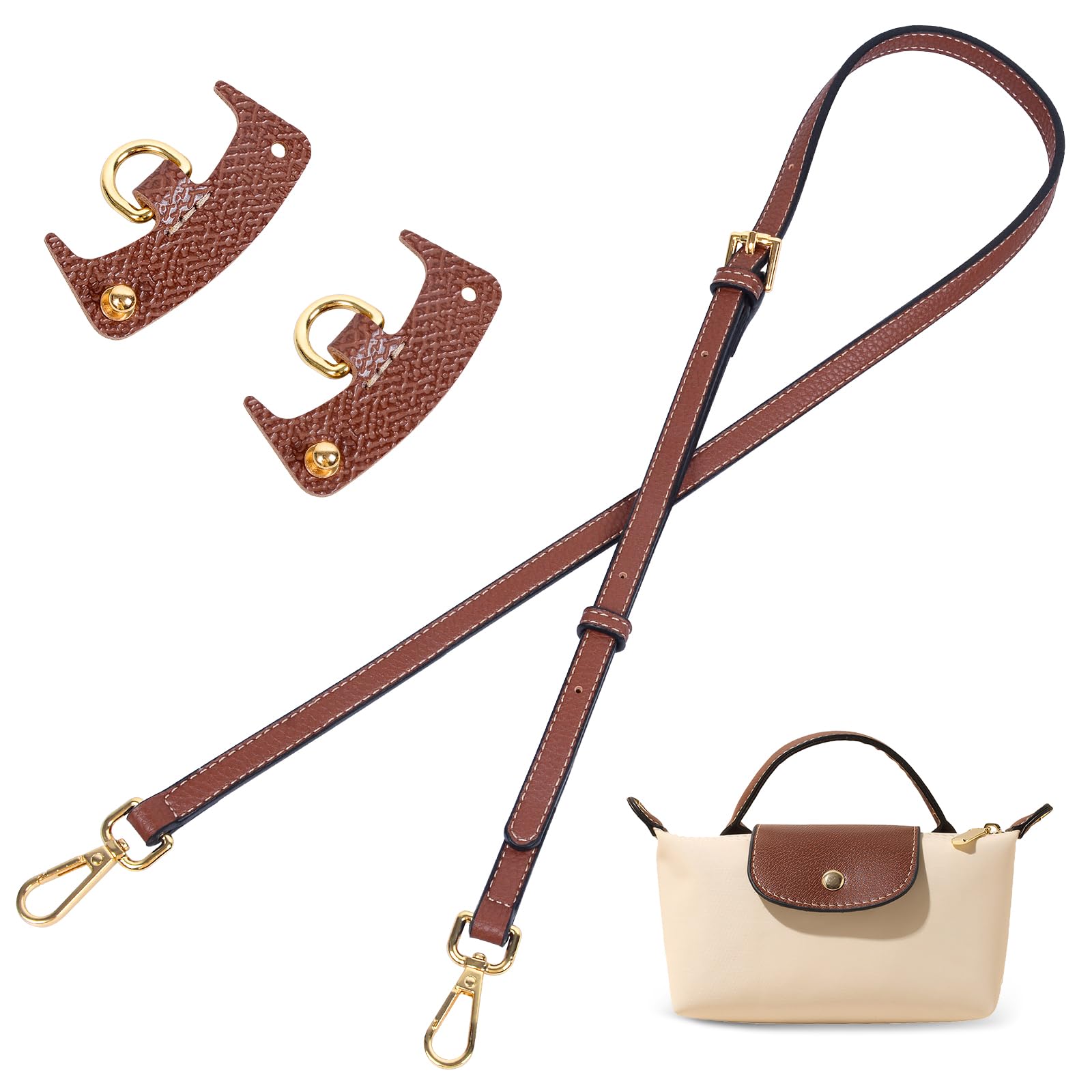 Schultergurt aus Leder für Taschen, Verstellbarer Schulterriemen für Taschen, Taschen Leder Riemen Schultergurt für Longchamp Mini Bag Straps, Mini Bag Straps, Taschengurt Gurt Verlängerung Schultergurt aus Leder für Taschen, Verstellbarer Schulterriemen für Taschen, Taschen Leder Riemen Schultergurt für Longchamp Mini Bag Straps, Mini Bag Straps, Taschengurt Gurt Verlängerung von Fohil