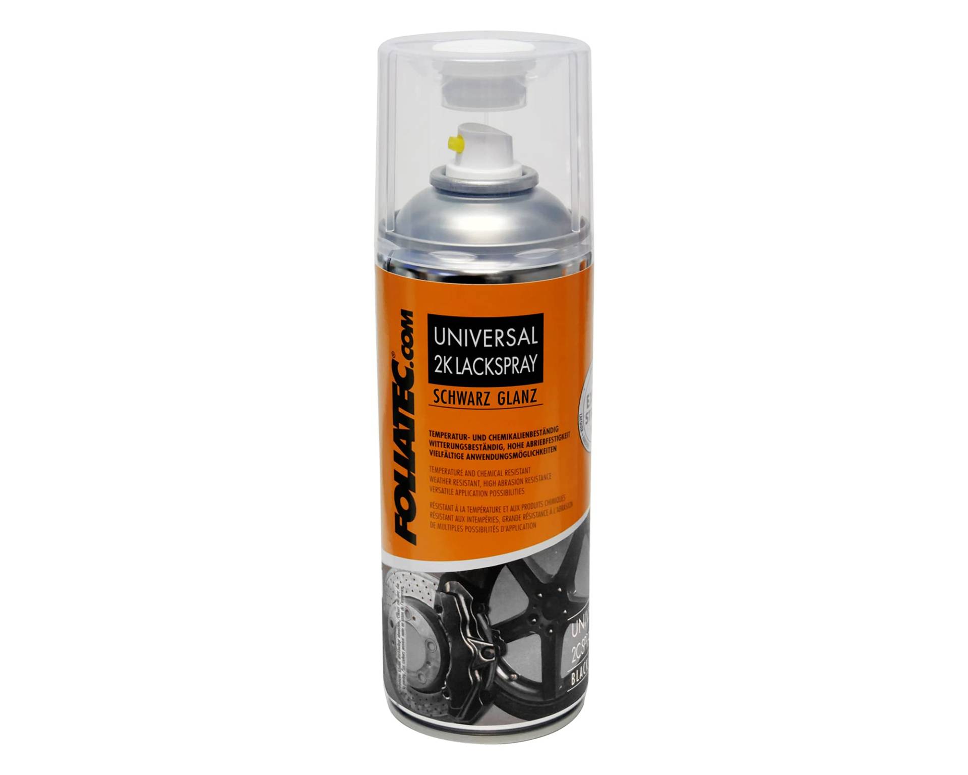 Foliatec Universal 2K Lackspray Hitzebeständig schwarz glänzend 400 ml von Foliatec