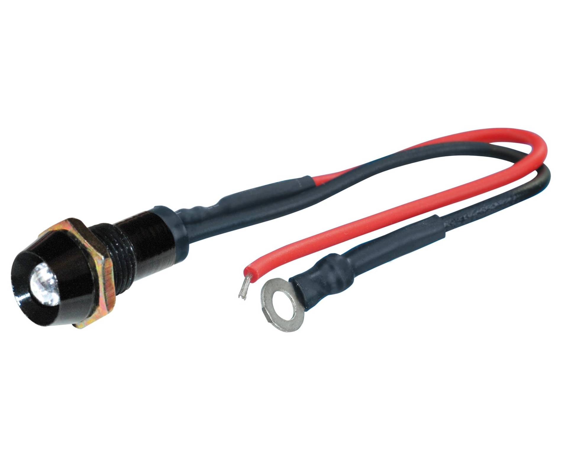 FOLIATEC LED Control Light schwarz Kontrolllampe Signallampe Ø = 10mm, weiss von Foliatec