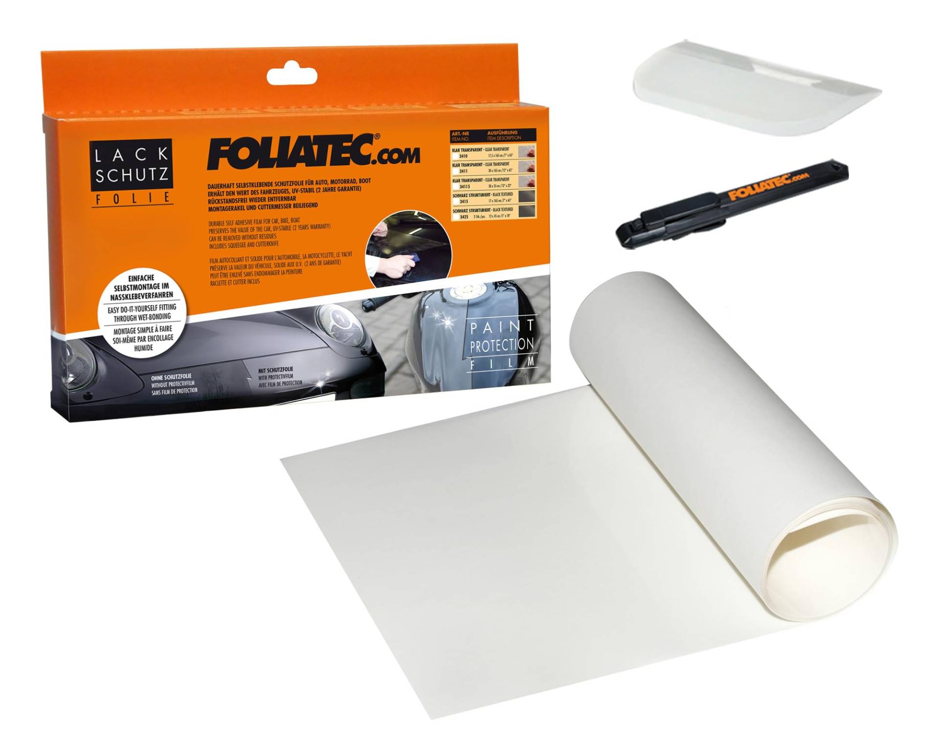 FOLIATEC Lack Schutzfolie transparent 30 x 165 cm von Foliatec