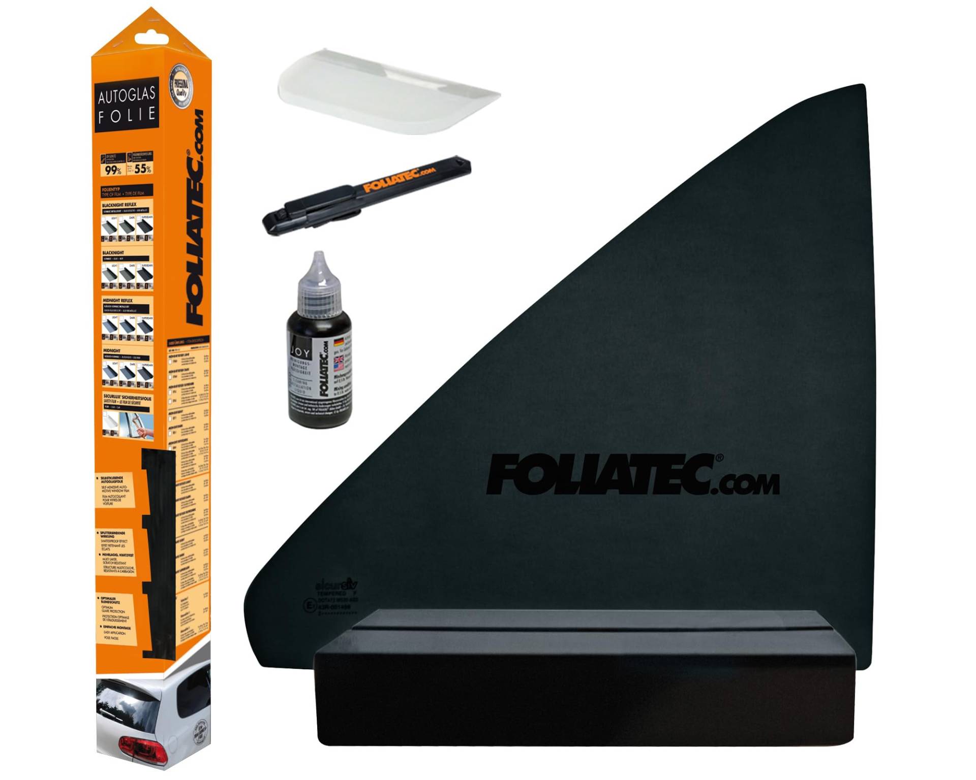 Foliatec Scheibentönungsfolie, Tönungsfolie für Autoscheiben, BLACKNIGHT Superdark, 51 x 400 cm / 76 x 152 cm, 95% Verdunkelung Foliatec Scheibentönungsfolie, Tönungsfolie für Autoscheiben, BLACKNIGHT Superdark, 51 x 400 cm / 76 x 152 cm, 95% Verdunkelung von Foliatec