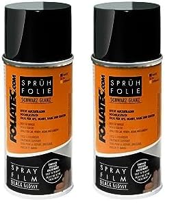 Foliatec 20362F Spraydose Farbe Abziehbar für Viele Untergründe, Schwarz, 150 ml (2er Pack) von Foliatec