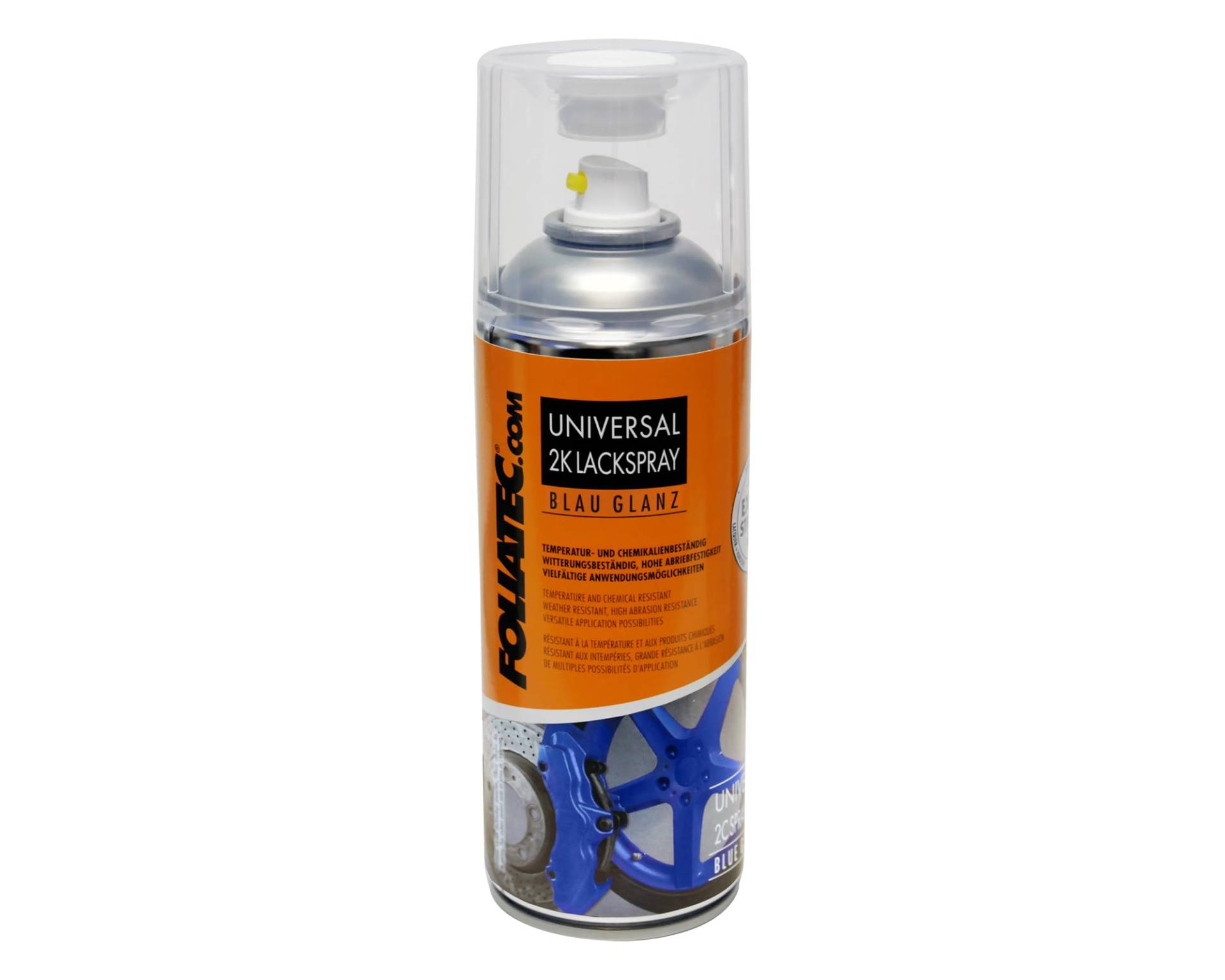 Foliatec Universal 2K Lackspray Hitzebeständig blau glänzend 400 ml von Foliatec