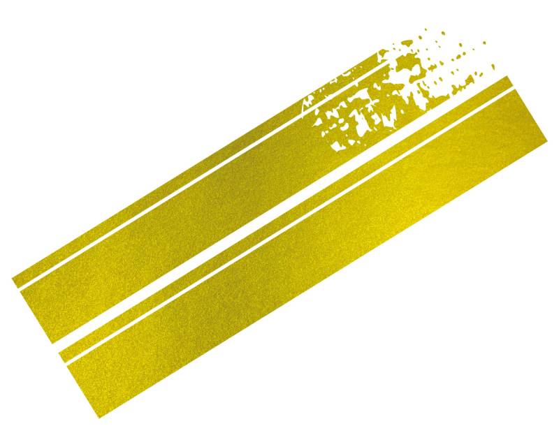 Foliatec 33954 Car Design Stripes 22 x 150 cm, 2 Stück, Gold Chrom Matt von Foliatec