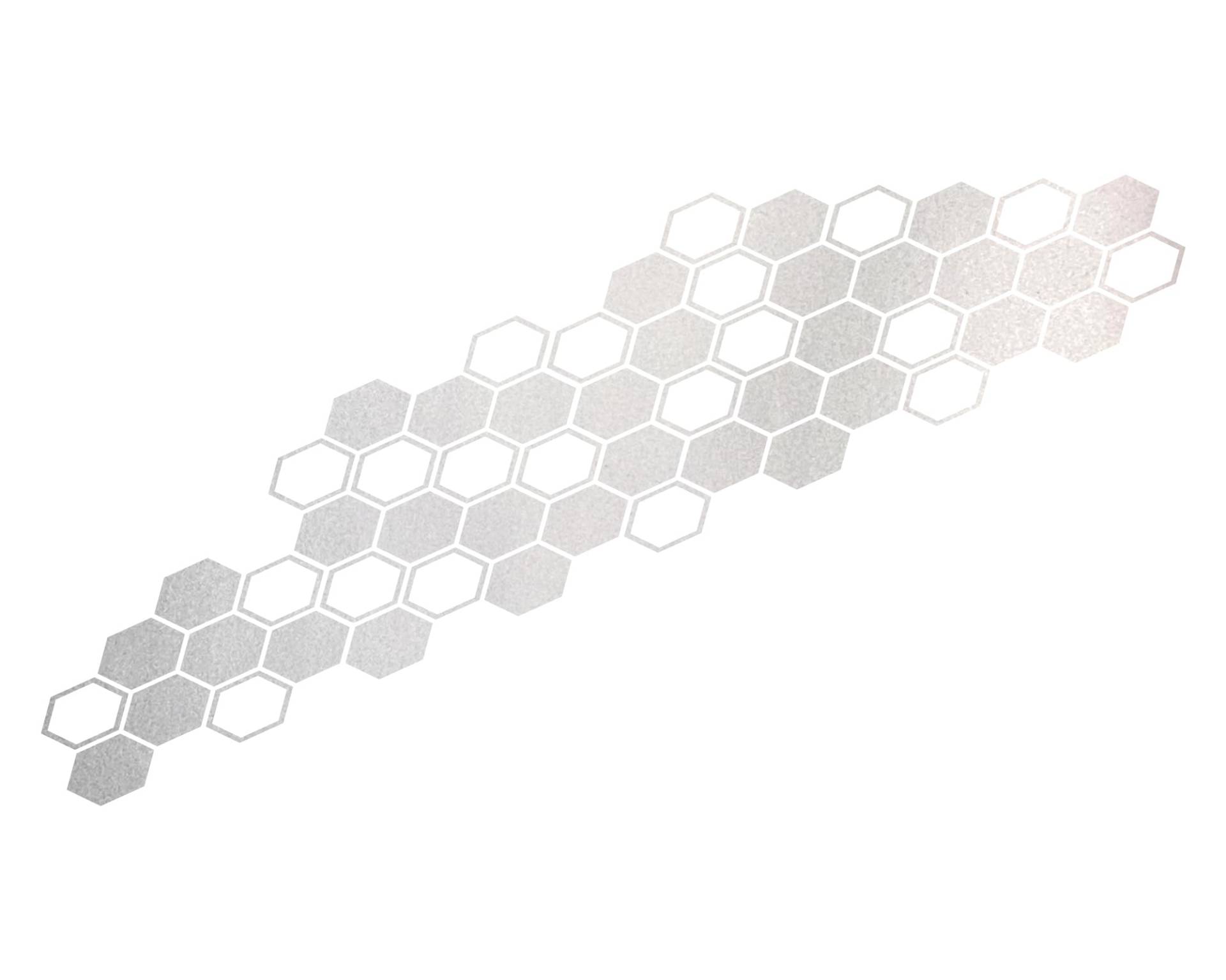 FOLIATEC Car Design Sticker Hexagon, Silber Chrom Matt, 32 x 130 cm von Foliatec