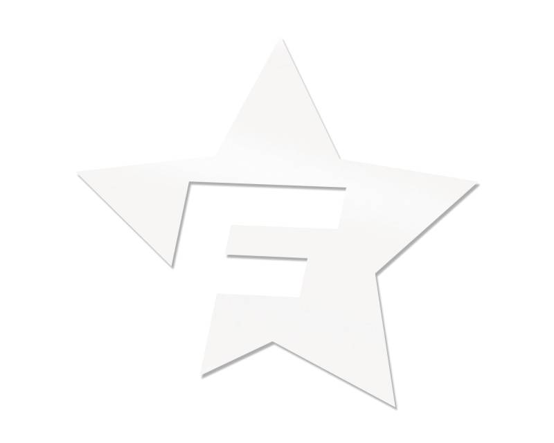 Foliatec 33971 Car Design Sticker F-Star 39 x 41 cm, Weiß Matt, Weiß Chrom Matt von Foliatec