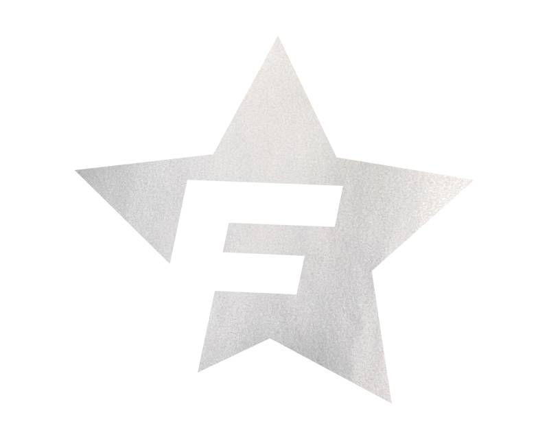 Foliatec 33974 Car Design Sticker F-Star 39 x 41 cm, Silber Chrom Matt von Foliatec