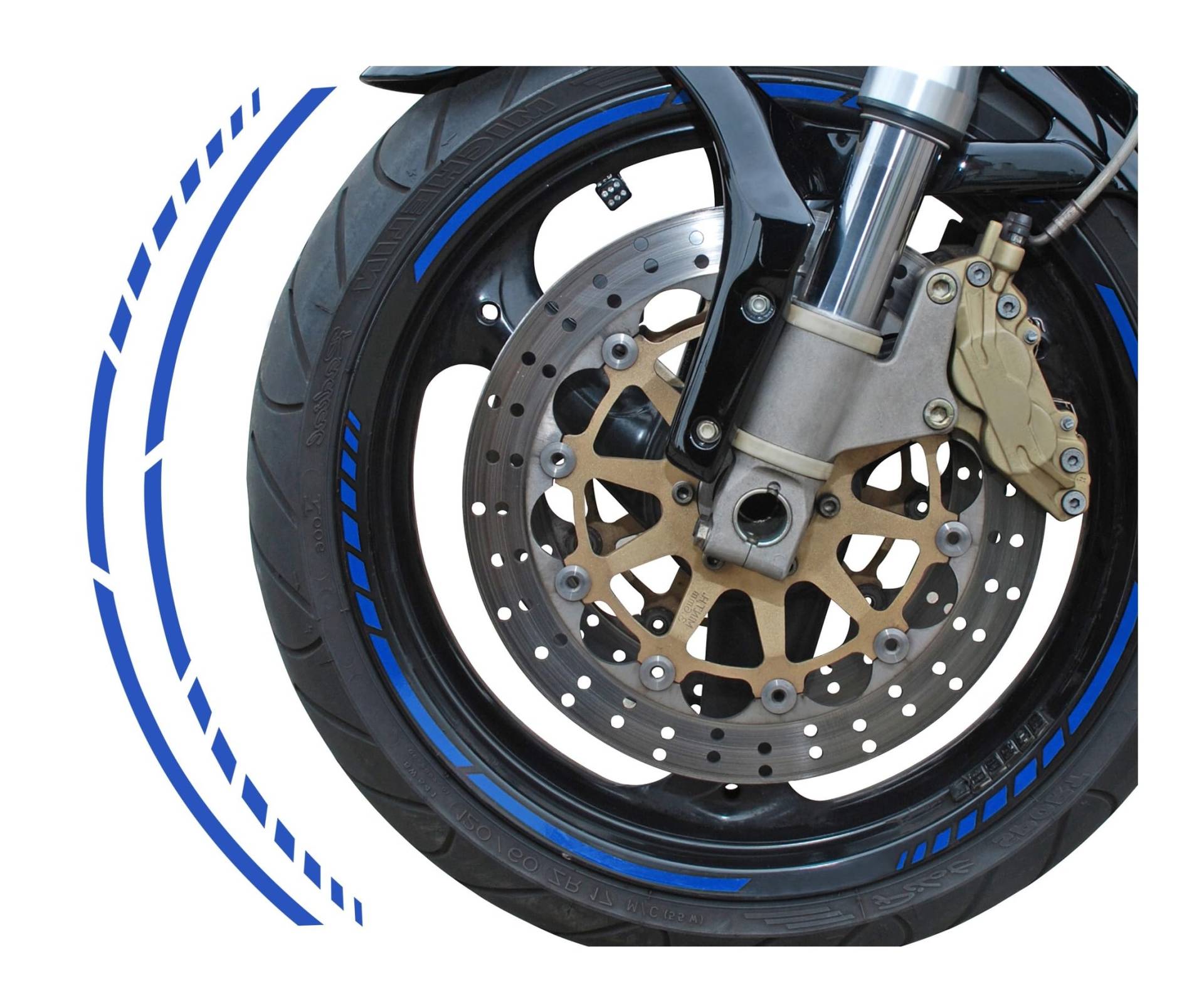 FOLIATEC PIN Striping Racing, Zierstreifen für Motorräder, GT Blue von Foliatec