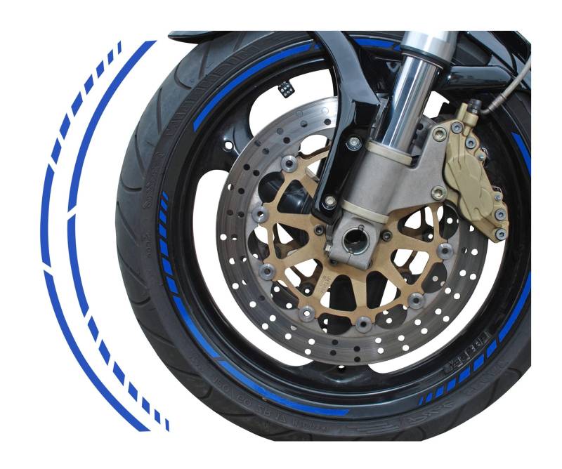 Foliatec PIN Striping Racing, Zierstreifen für Motorräder, Selbstklebend, Waschstraßenfest, sportlicher Look im Racing-Style, GT Blue von Foliatec