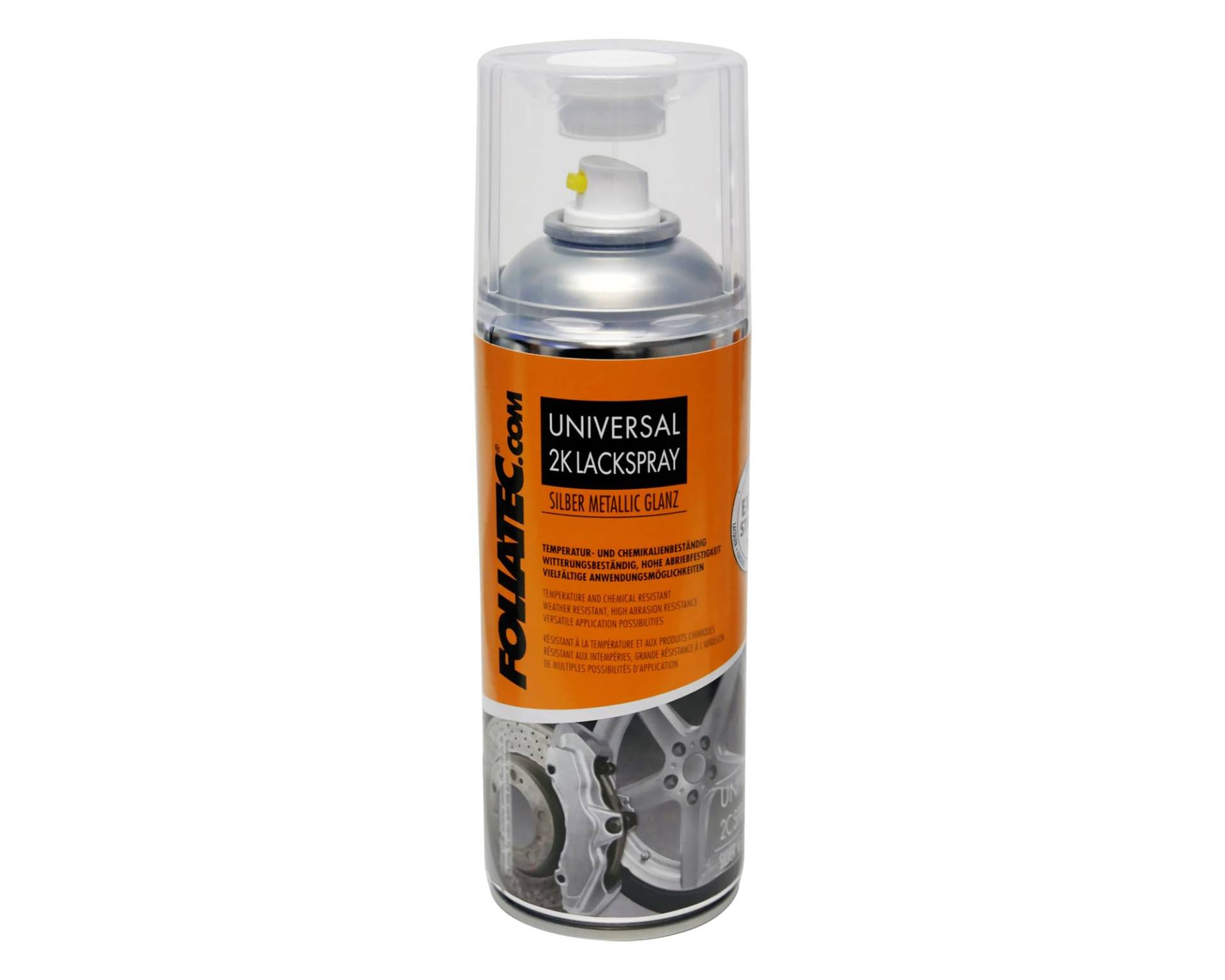 Foliatec Universal 2K Lackspray für 4 Bremssättel,Bremssattel Lack Spray,Hitzebeständig,Silber Metallic Glänzend,400 ml Foliatec Universal 2K Lackspray für 4 Bremssättel,Bremssattel Lack Spray,Hitzebeständig,Silber Metallic Glänzend,400 ml von Foliatec