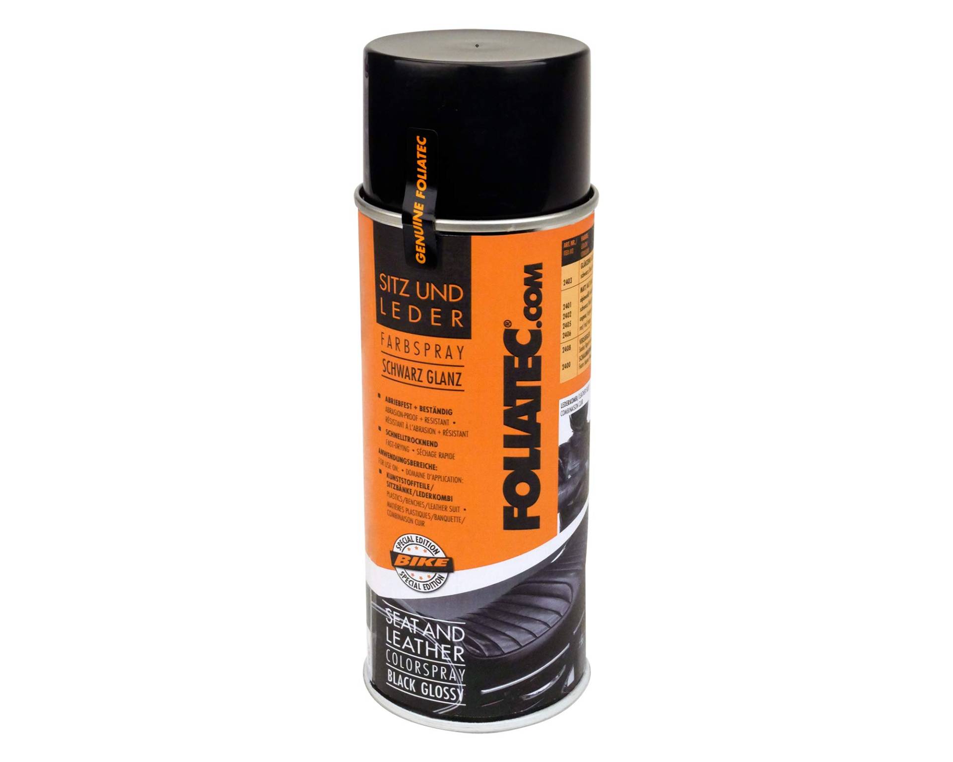 Foliatec Auto Leder Pflege Sitz und Leder Farbspray, für Kunststoffe, Leder, Kunstleder, Schwarz Glänzend, 400 ml (1er Pack) Foliatec Auto Leder Pflege Sitz und Leder Farbspray, für Kunststoffe, Leder, Kunstleder, Schwarz Glänzend, 400 ml (1er Pack) von Foliatec