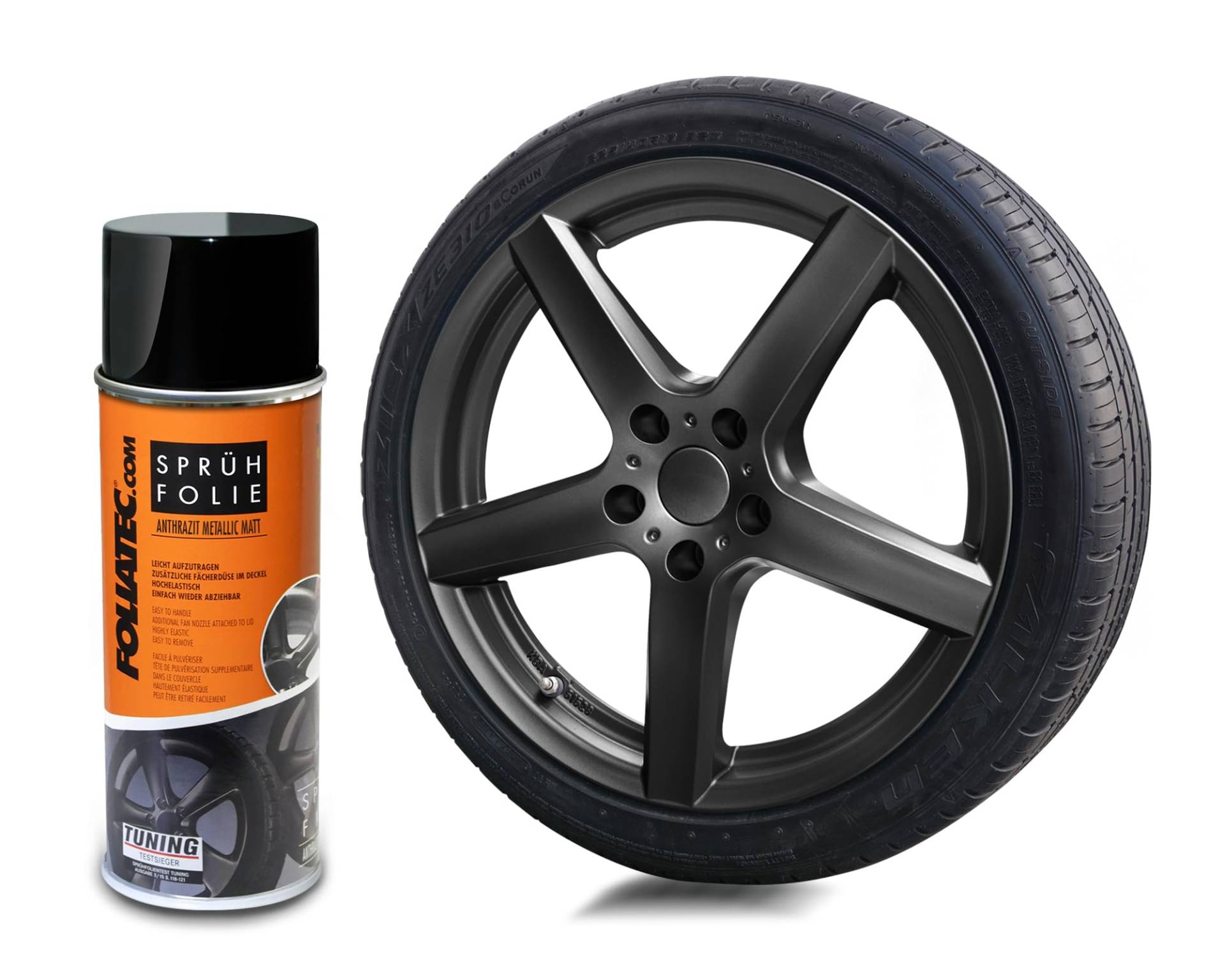 Foliatec Sprühfolie Auto Felgenfolie Sprüh Lack Spraydose Abziehbar, Gute Deckkraft, Gunmetal Anthrazit Metallic Matt, 1x 400 ml Foliatec Sprühfolie Auto Felgenfolie Sprüh Lack Spraydose Abziehbar, Gute Deckkraft, Gunmetal Anthrazit Metallic Matt, 1x 400 ml von Foliatec