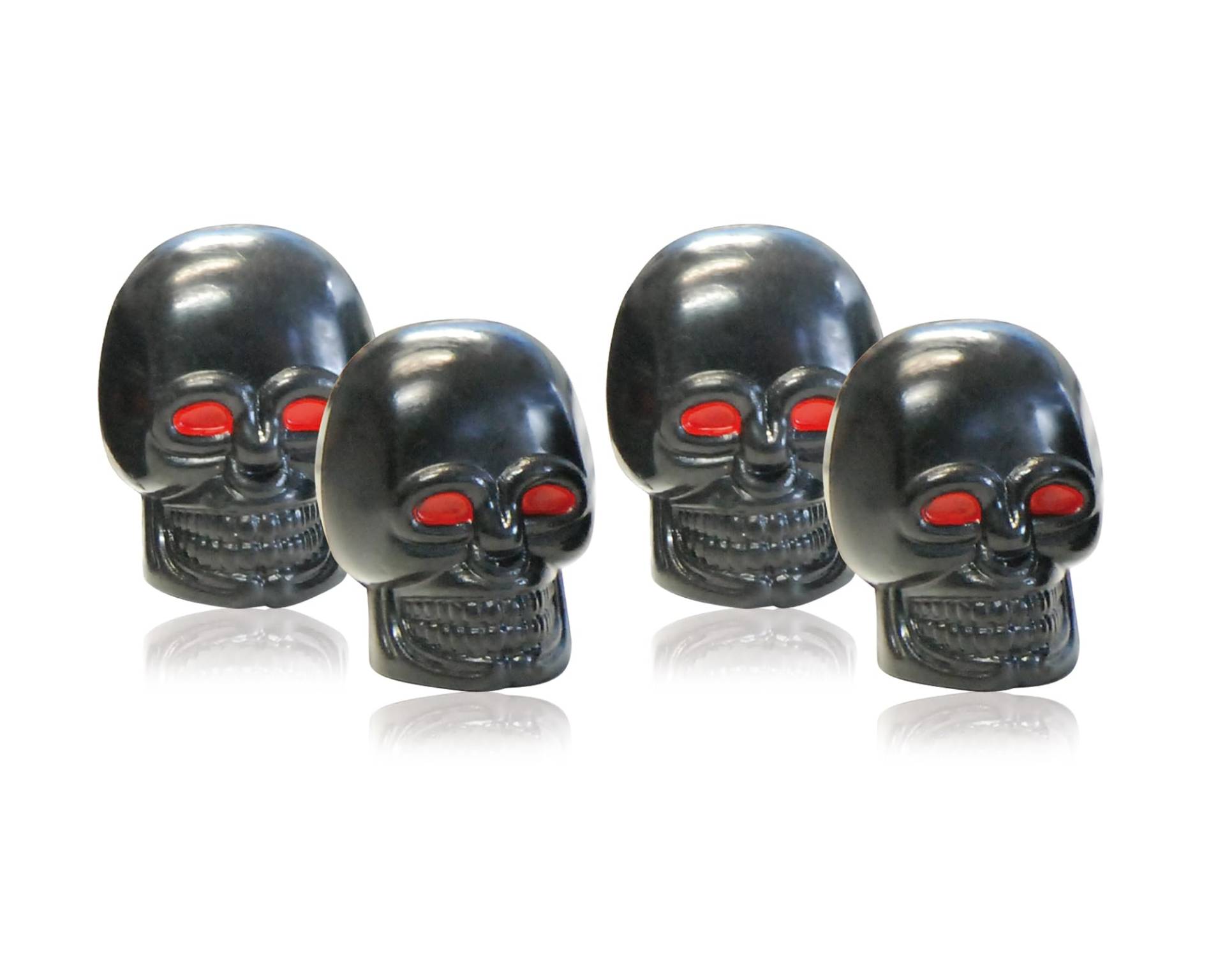 Foliatec FT32703 AIRCAPS Ventilkappen Skull Schwarz, für alle Ventil-Typen, ohne Festkorrodieren, im Totenkopf Design, für 4 Räder Foliatec FT32703 AIRCAPS Ventilkappen Skull Schwarz, für alle Ventil-Typen, ohne Festkorrodieren, im Totenkopf Design, für 4 Räder von Foliatec