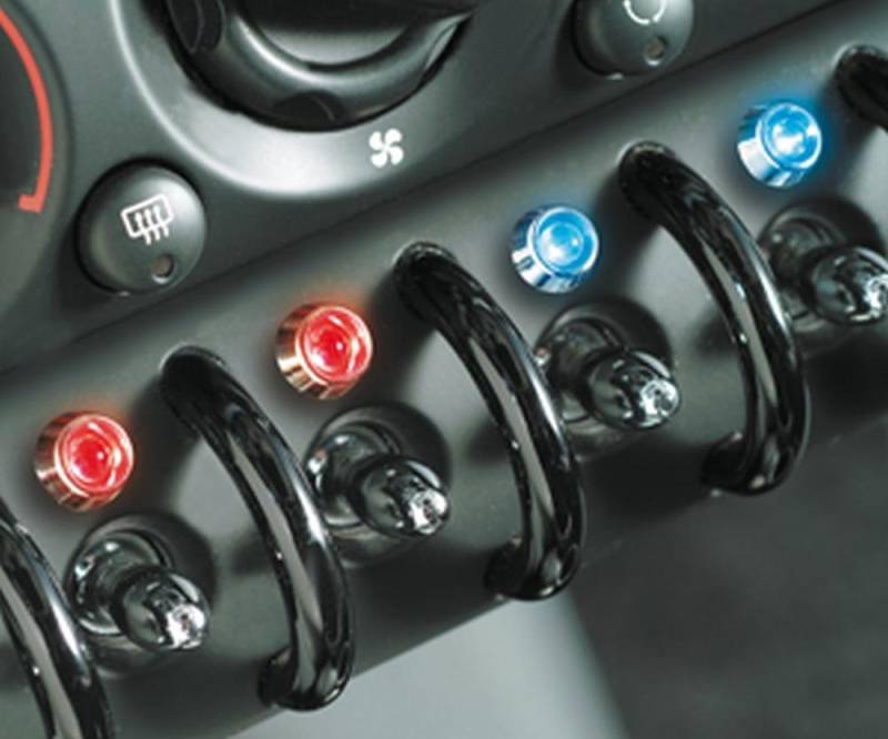 Foliatec LED Control Light chrom - feuer rot Ø = 10mm - 1 Stück von Foliatec