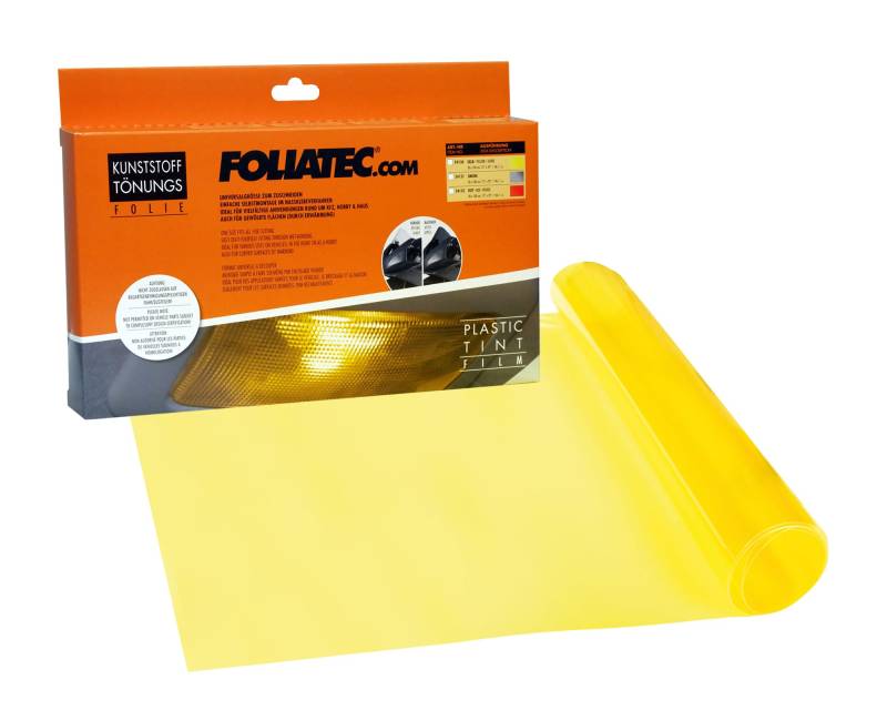 FOLIATEC Kunststoff Tönungsfolie Gelb 30x100cm von Foliatec
