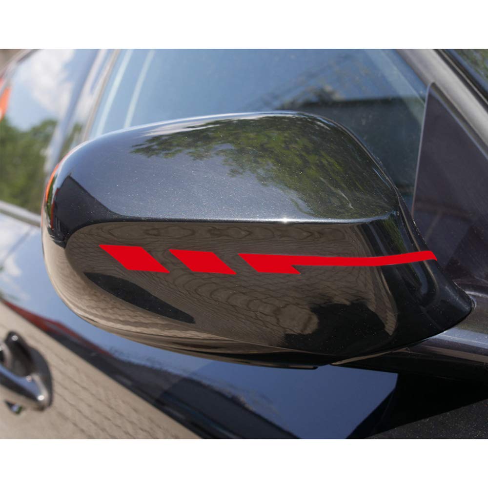 FOLIATEC PIN Striping Mirror Cap, Auto Zierstreifen für Außenspiegel, Rot von Foliatec