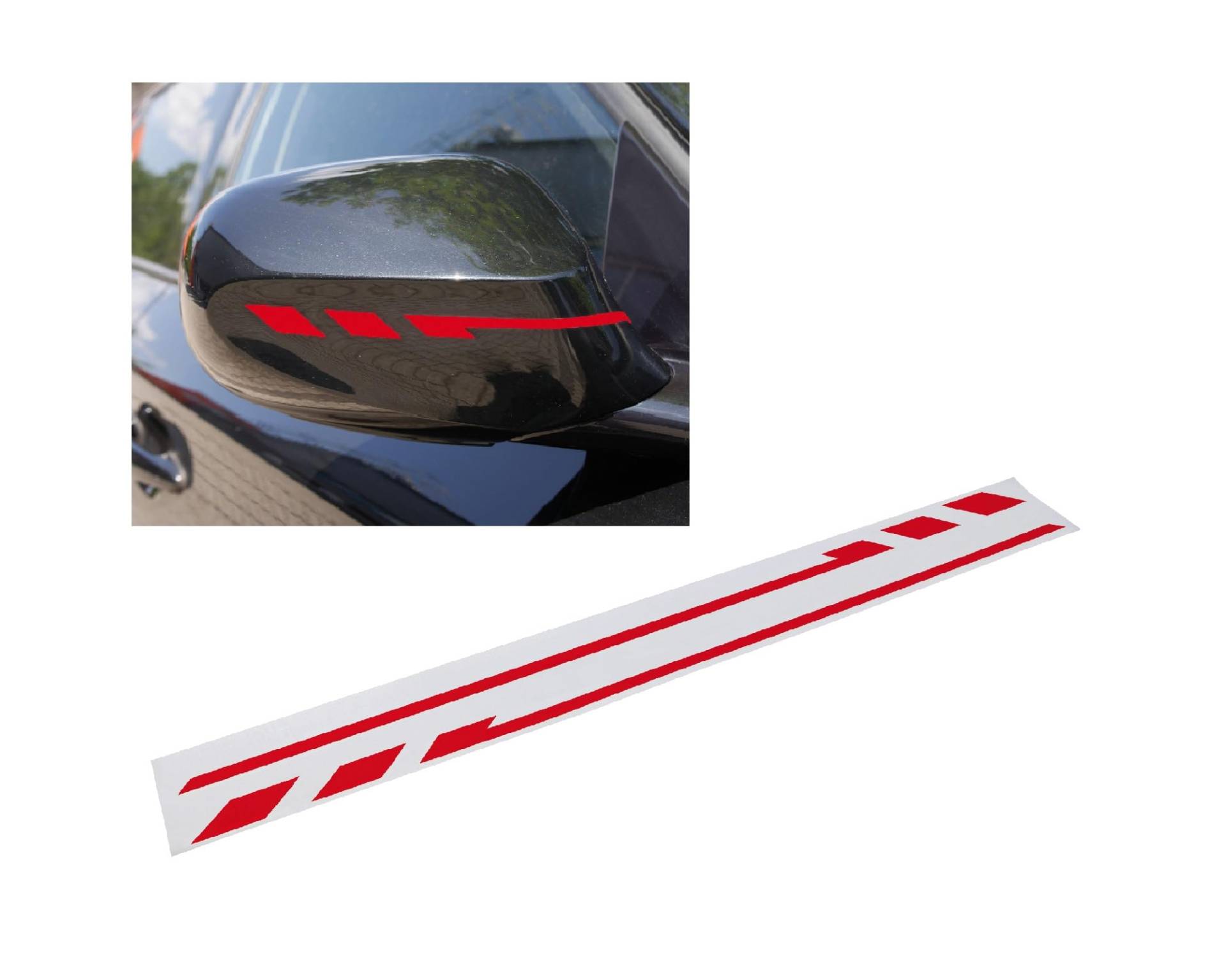 Foliatec PIN Striping Mirror Cap, Auto Zierstreifen für Außenspiegel, Selbstklebend, Waschstraßenfest, Rot, 2 Stück Foliatec PIN Striping Mirror Cap, Auto Zierstreifen für Außenspiegel, Selbstklebend, Waschstraßenfest, Rot, 2 Stück von Foliatec