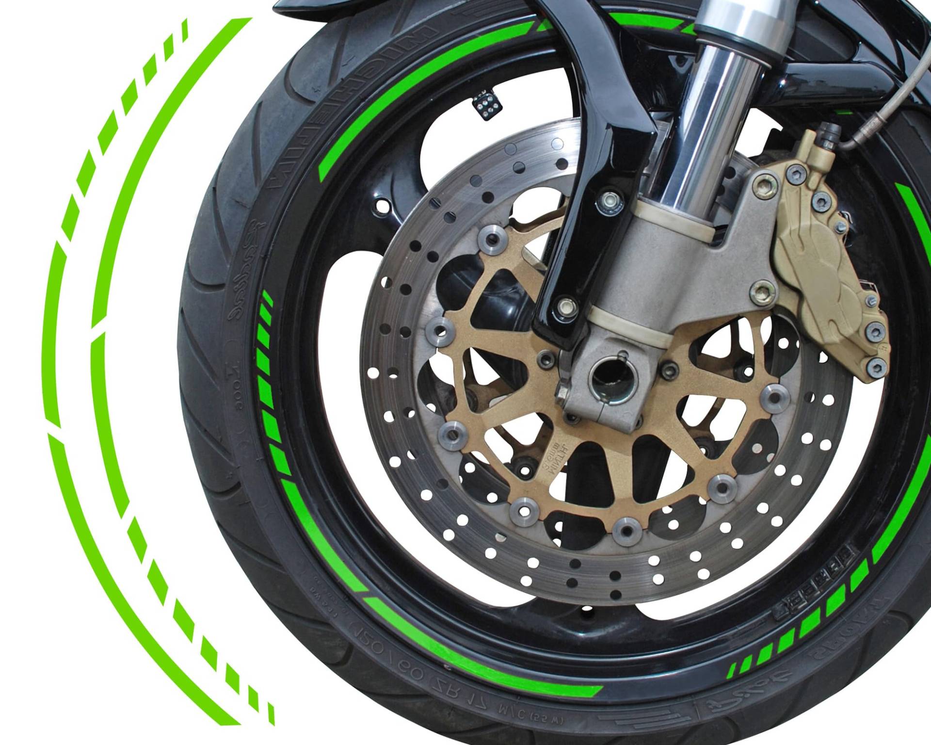 FOLIATEC PIN Striping Racing, Zierstreifen für Motorräder, Neon Grün von Foliatec