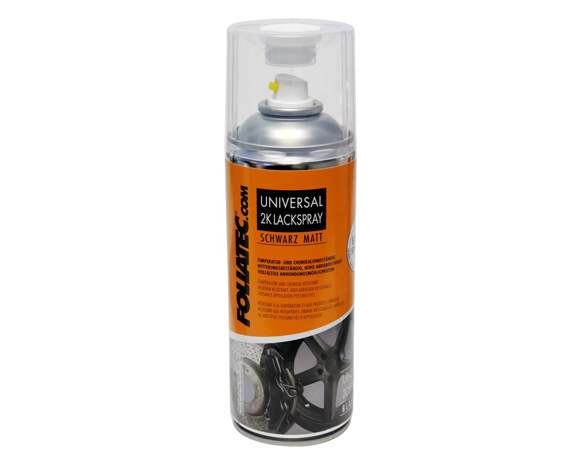 Foliatec Universal 2K Lackspray Hitzebeständig schwarz matt 400 ml von Foliatec