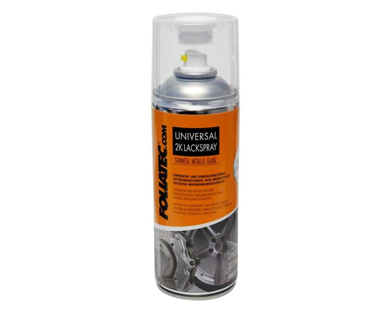 Foliatec Universal 2K Lackspray für 4 Bremssättel,Bremssattel Lack Spray,Hitzebeständig,Gunmetal Metallic Glänzend,400 ml von Foliatec