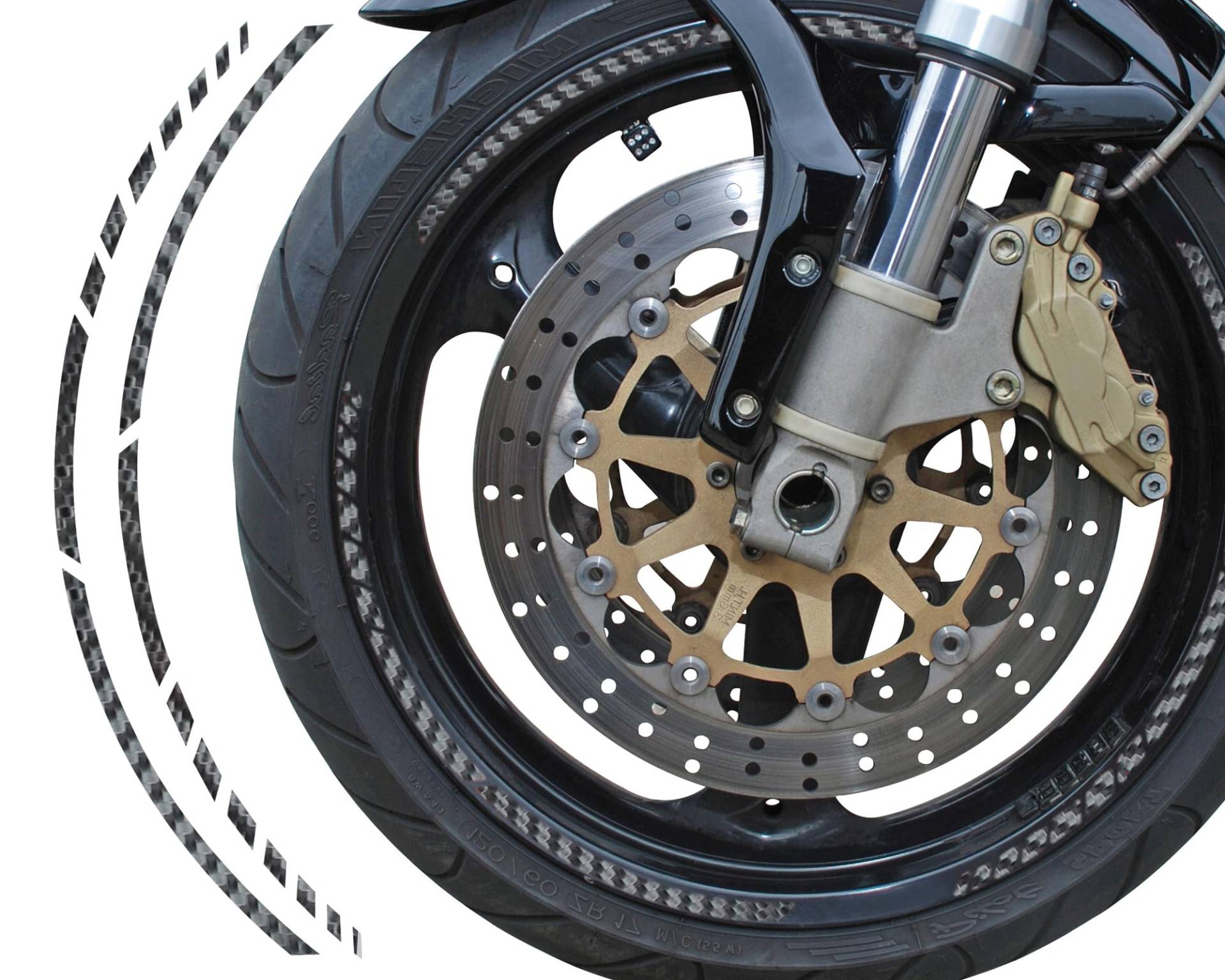 FOLIATEC PIN Striping Racing, Zierstreifen für Motorräder, Carbon Strukturiert von Foliatec