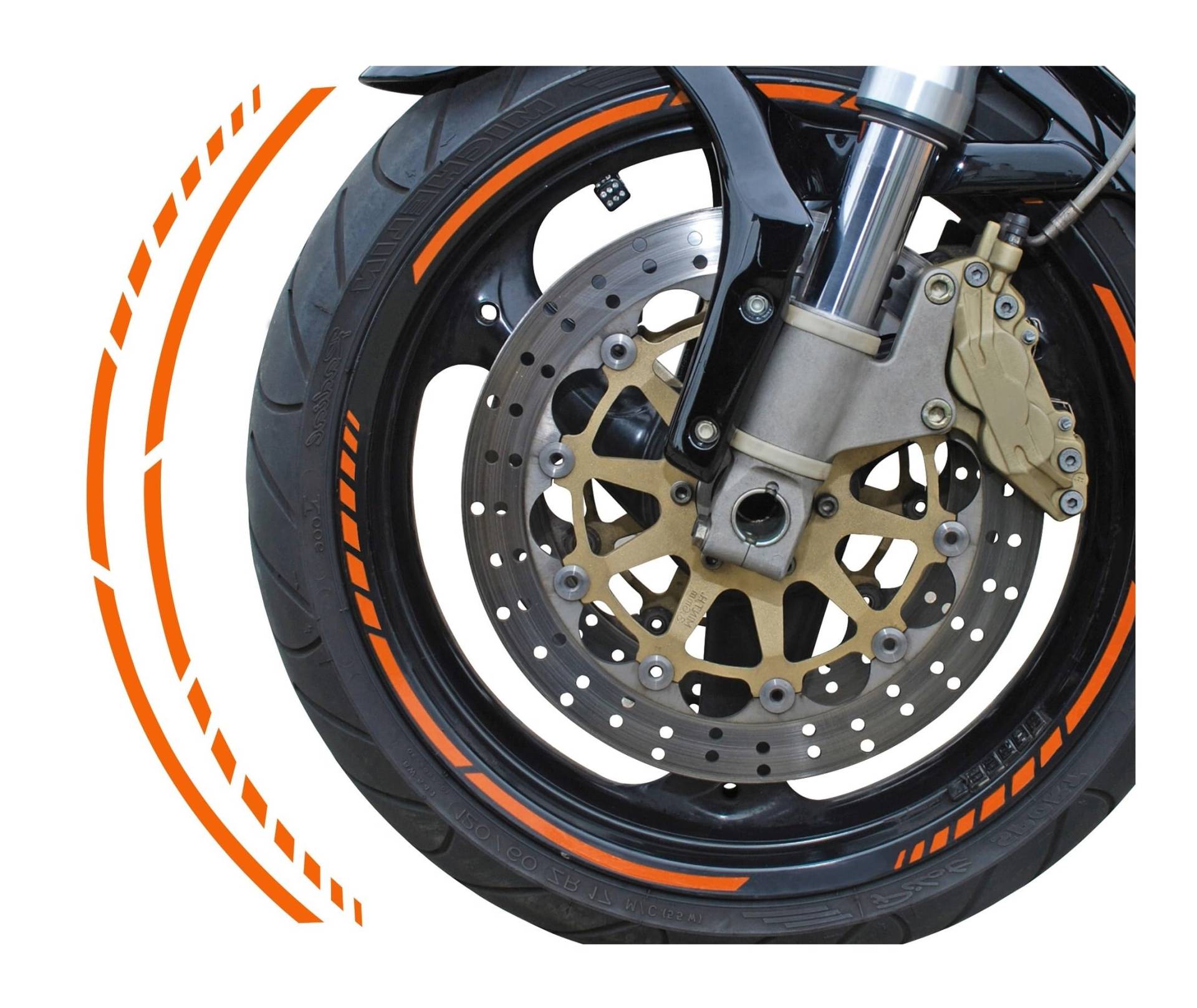 FOLIATEC PIN Striping Racing, Zierstreifen für Motorräder, Orange von Foliatec