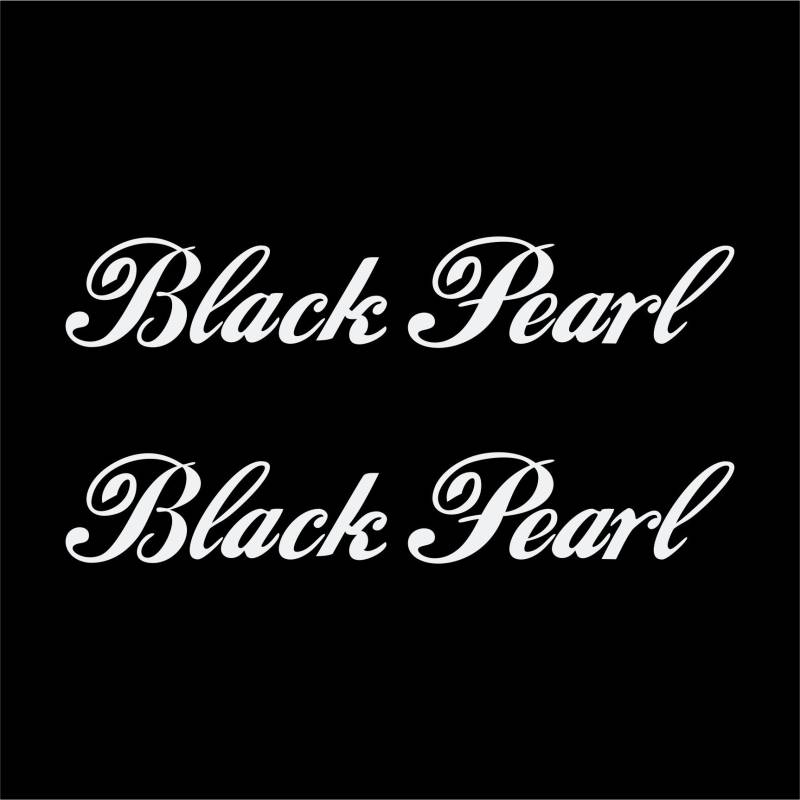 Folistick 2X Black Pearl Aufkleber Motorrad Tuning Autoaufkleber (Weiss) von Folistick