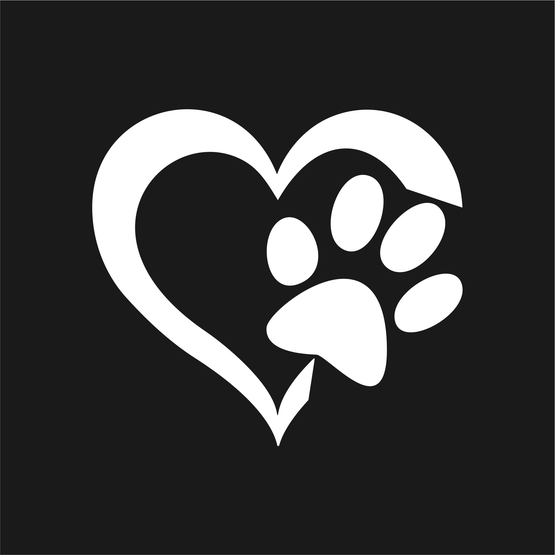 Folistick Love Hund Katze Aufkleber Pfote Herz Laptop Sticker Autoaufkleber (Weiss) von Folistick