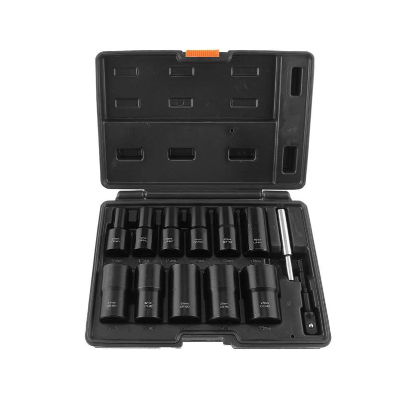 Folpus 13 Stücke Rad Schloss Entfernung Kit Lug Nuts Remover Multifunktionaler Hex Adapter von Folpus