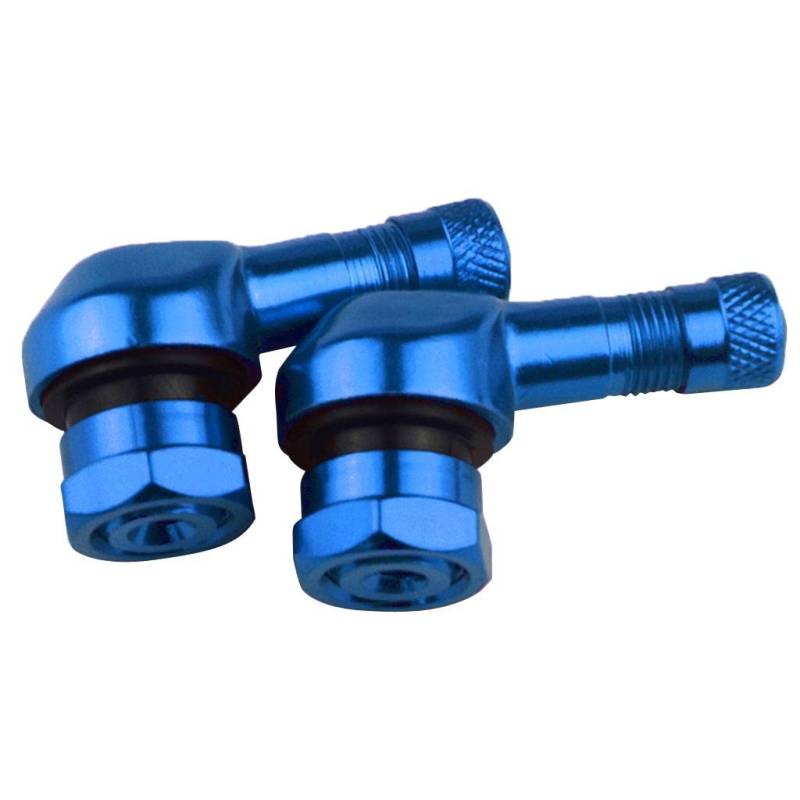 Folpus 2PCS 90 Grad CNC Motorradventilreifen 10 Mm Randrad, Blau von Folpus