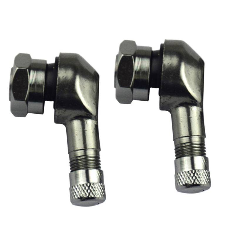 Folpus 2PCS 90 Grad CNC Motorradventilreifen 10 Mm Randrad, Grau von Folpus