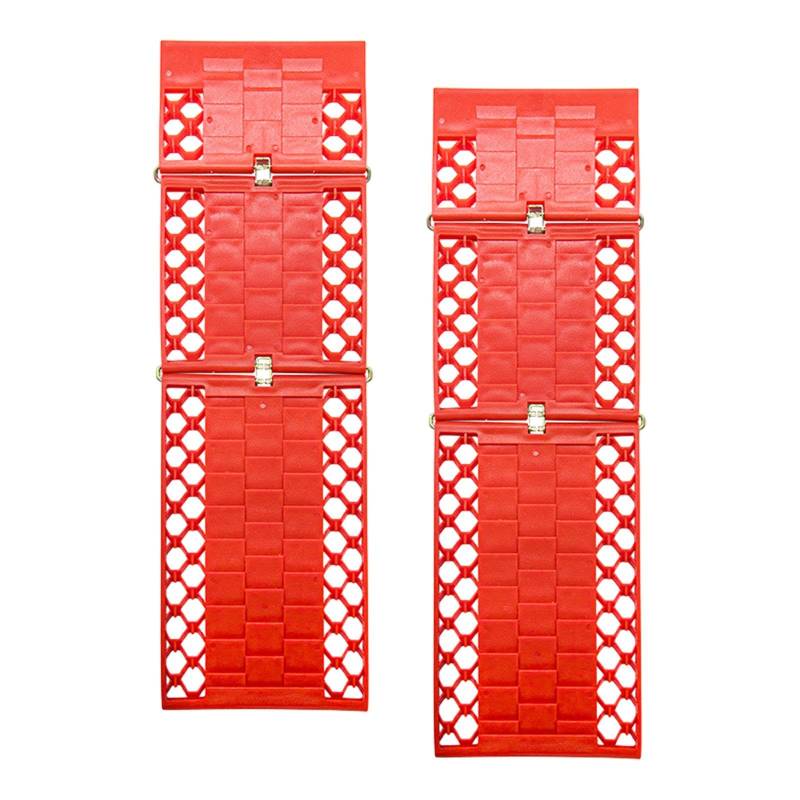 Folpus 2pcs Generische Falttraktionsbretter Reifen Notfallmatte Rote Hochstärke Ab von Folpus