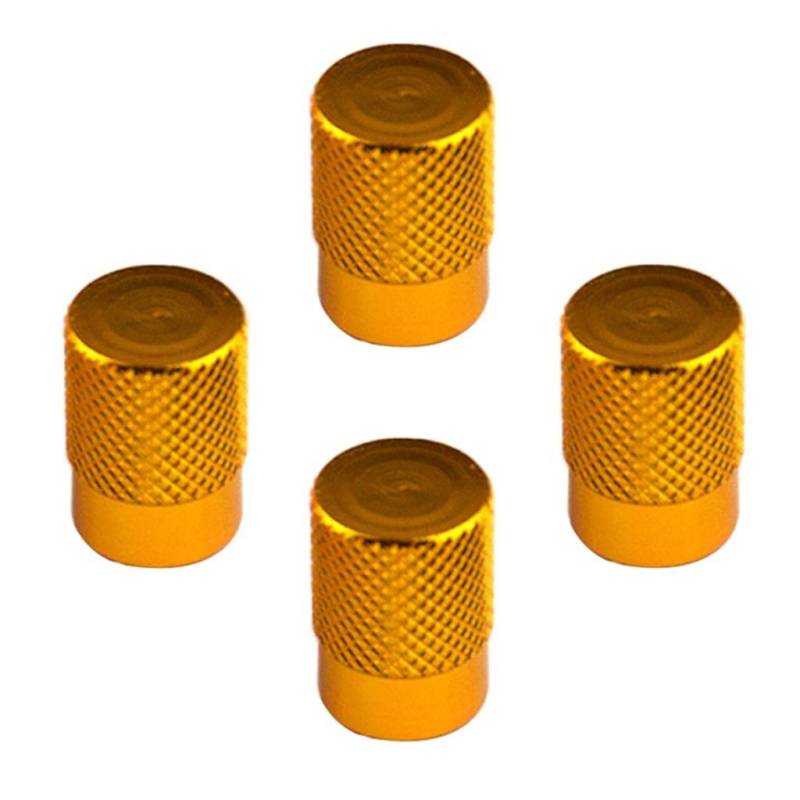 Folpus 4X Aluminiumlegierung Radventilabdeckung Und Kappenadapter, Golden von Folpus