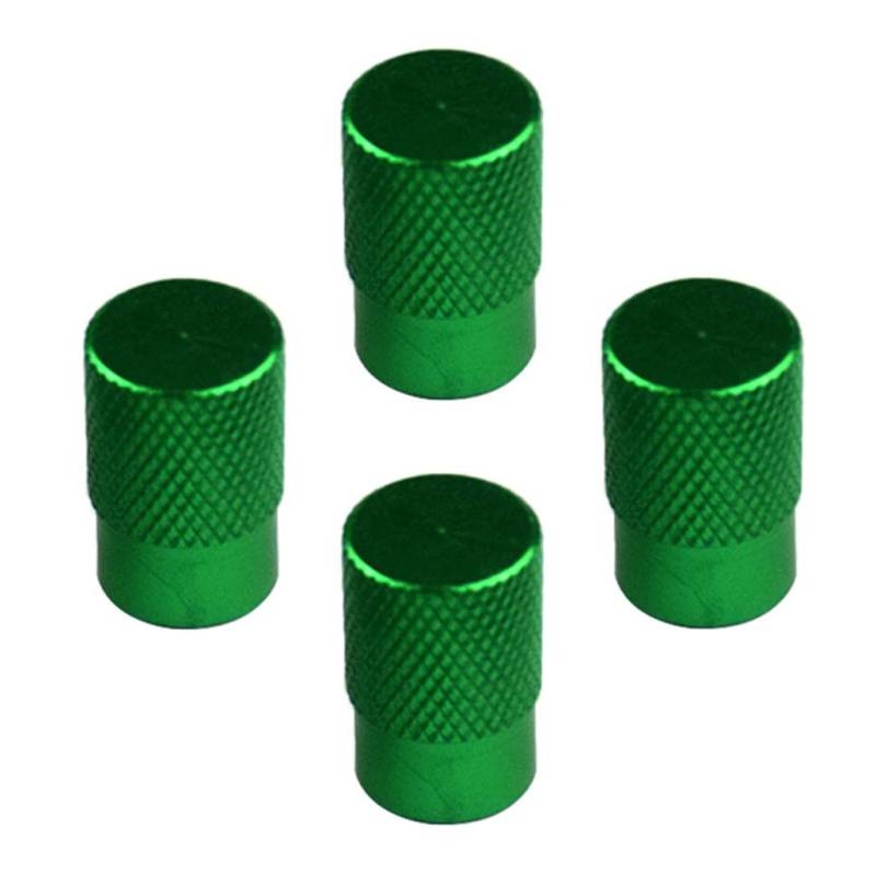 Folpus 4X Aluminiumlegierung Radventilabdeckung Und Kappenadapter, Grün von Folpus