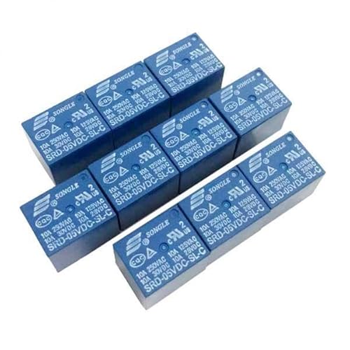 Folpus 6X 10 Stück/Set 5V DC Haushaltsgerät 5 Poliges Leiterplattenrelais SRD 05VDC SL von Folpus